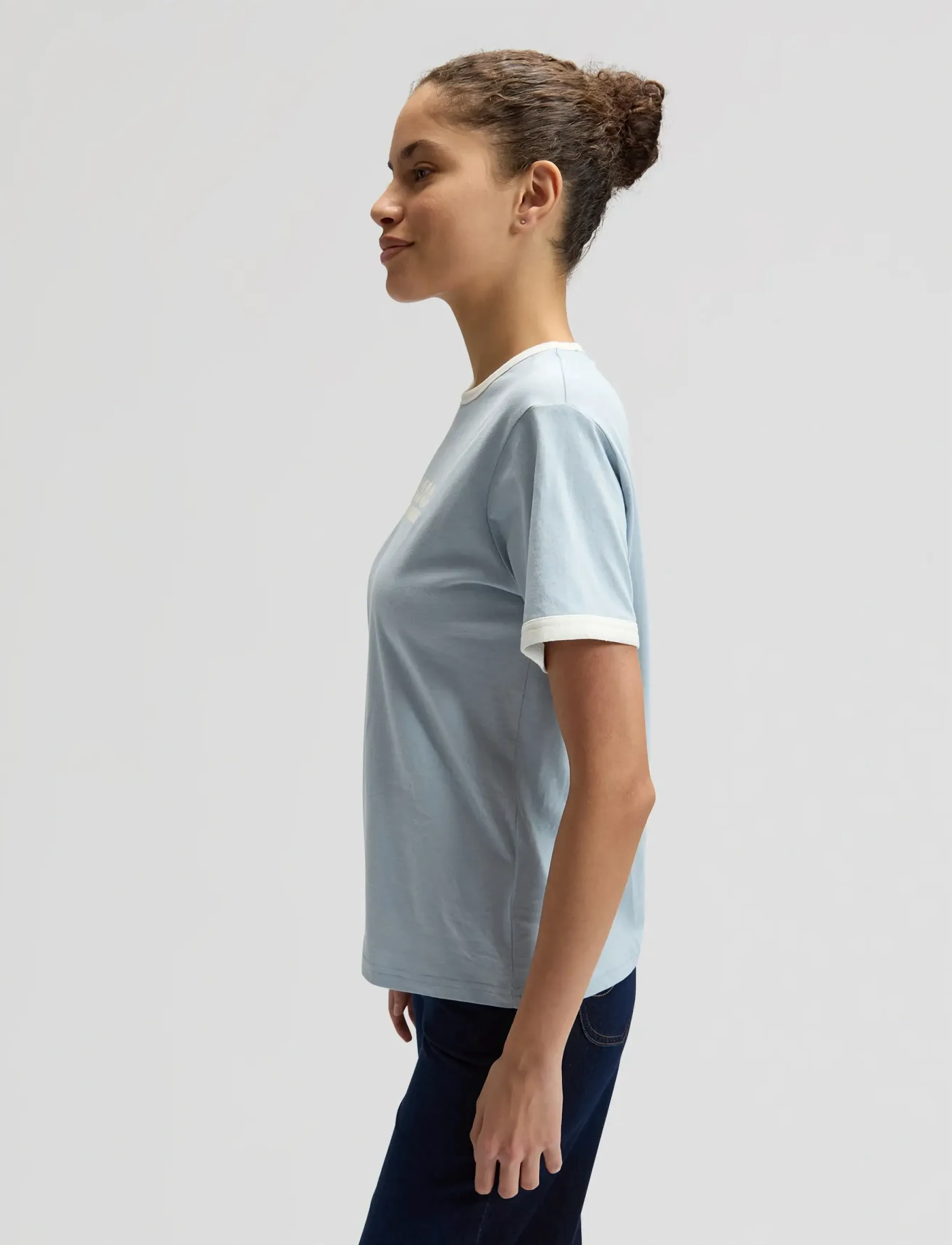 Lee Jeans - RINGER TEE - kortærmede skjorter - concrete gray - 4