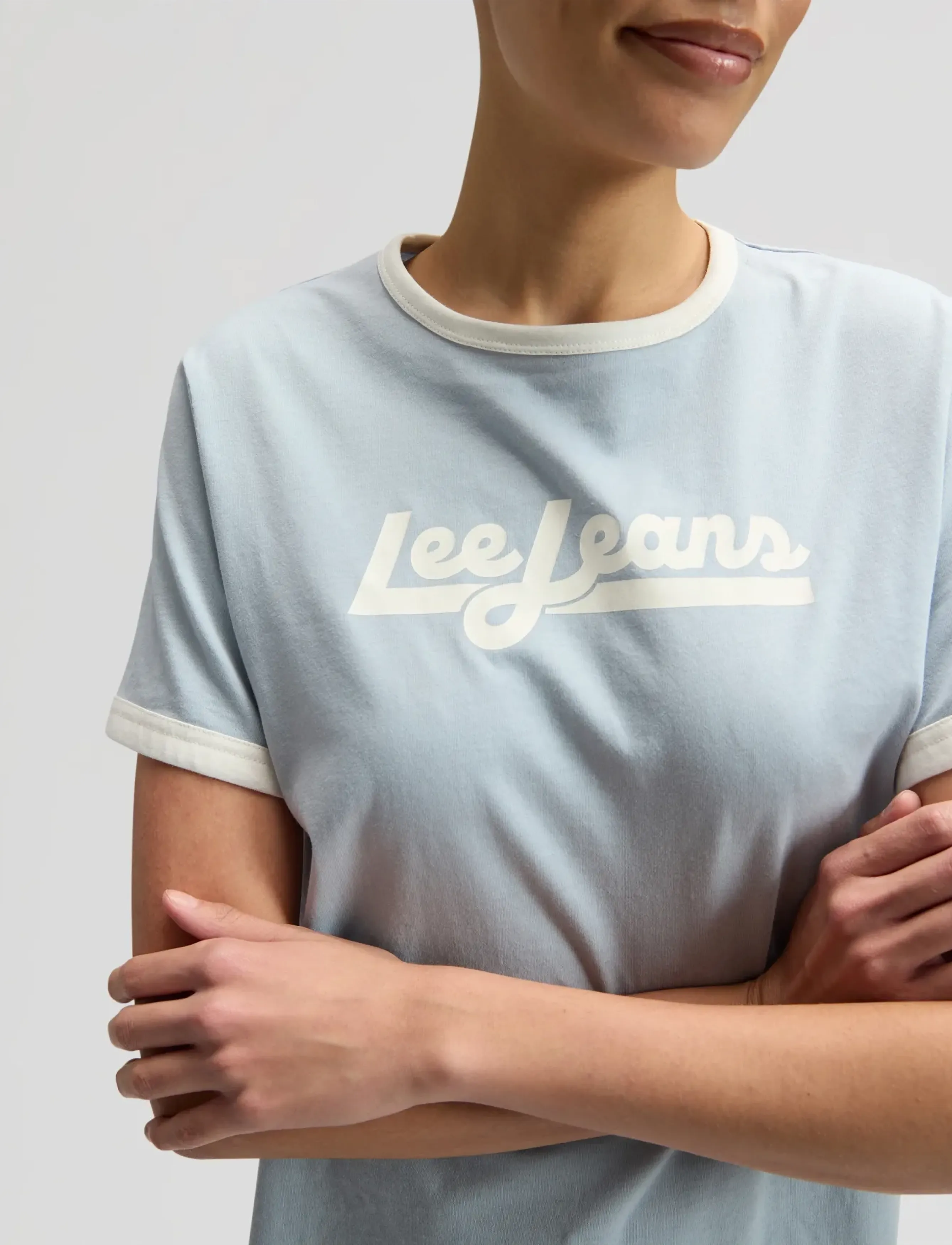 Lee Jeans - RINGER TEE - kortærmede skjorter - concrete gray - 5