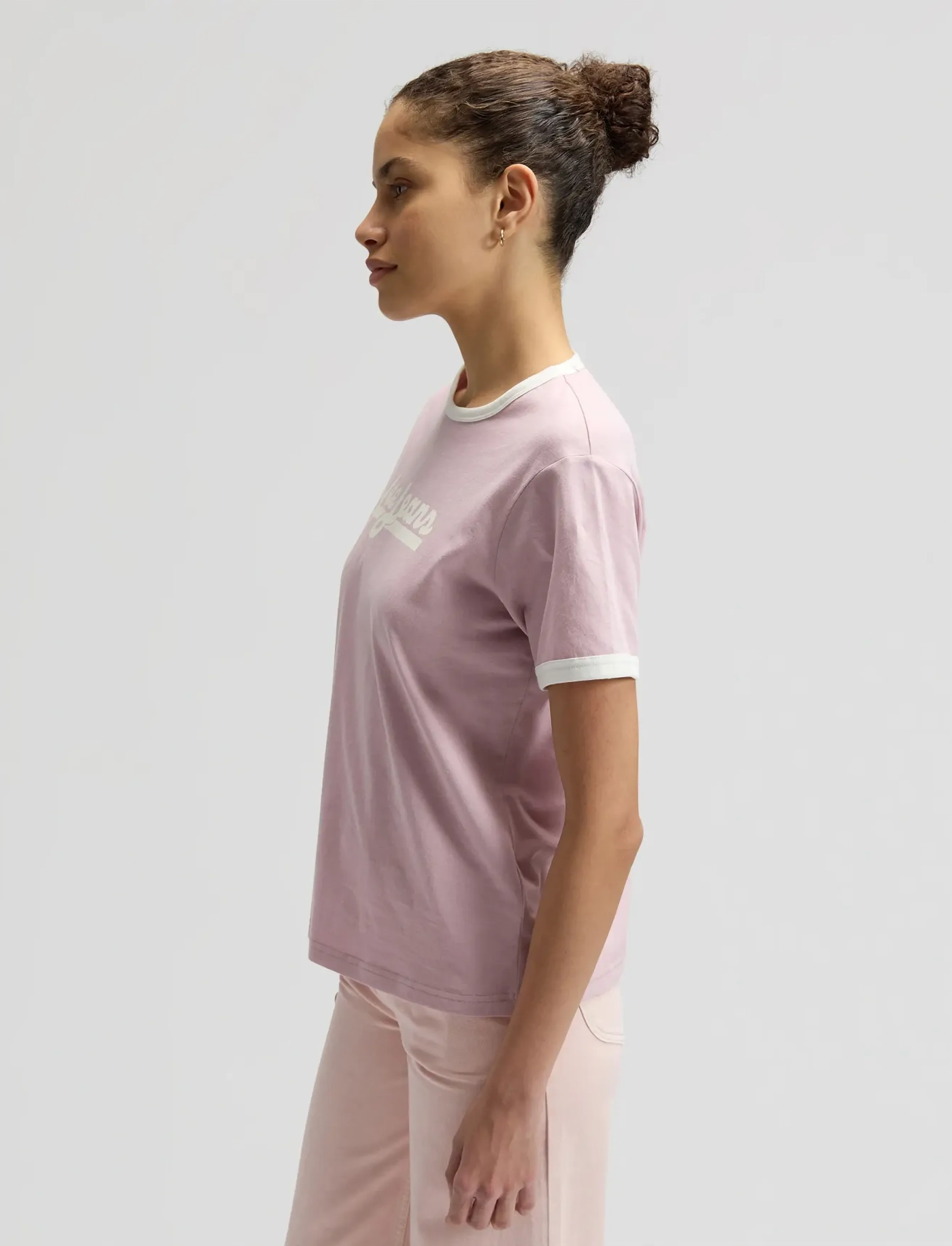Lee Jeans - RINGER TEE - kurzärmlige hemden - soft mauve - 3