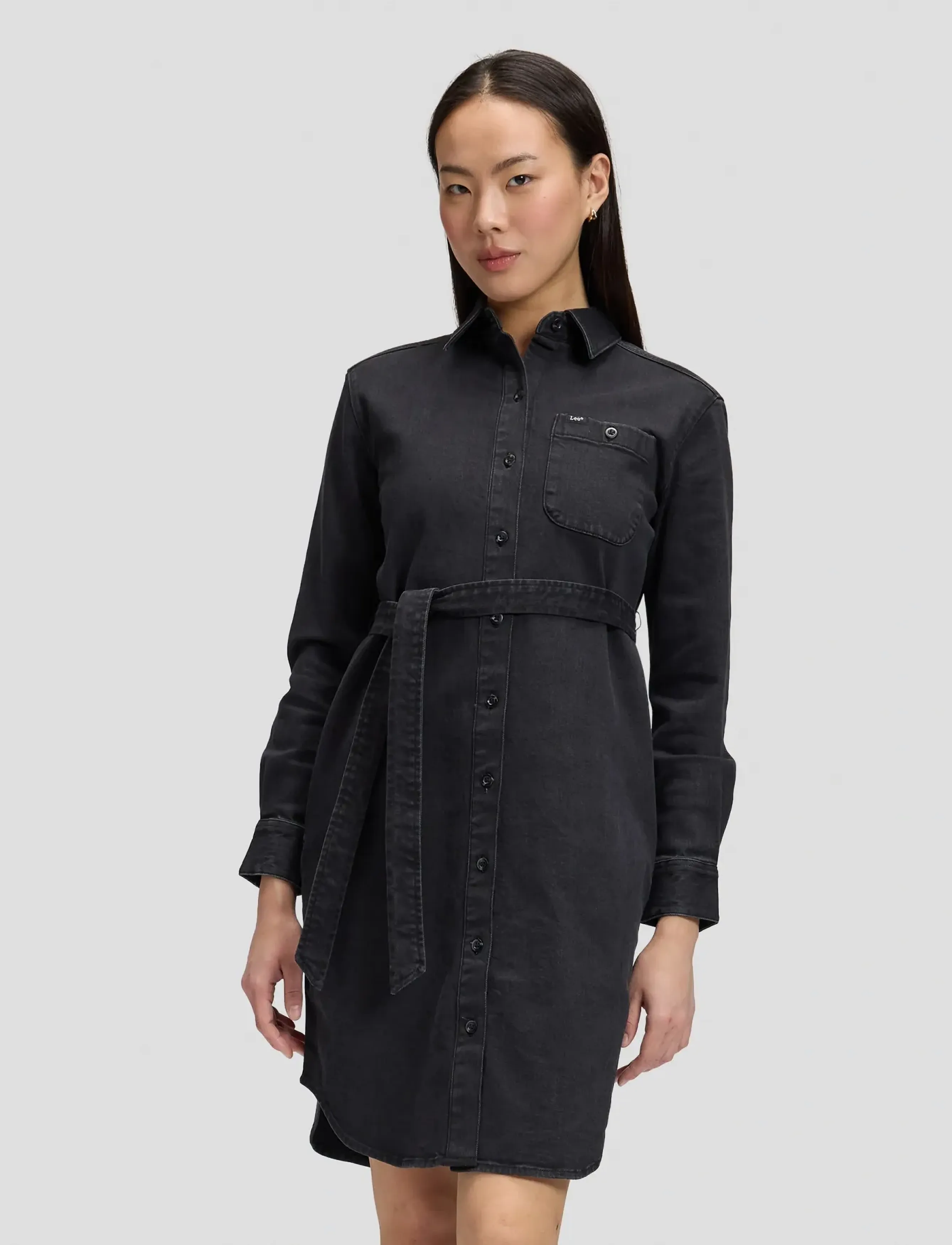 Lee Jeans ALL PURPOSE SHIRT DRESS - Kleider - DARK END / black