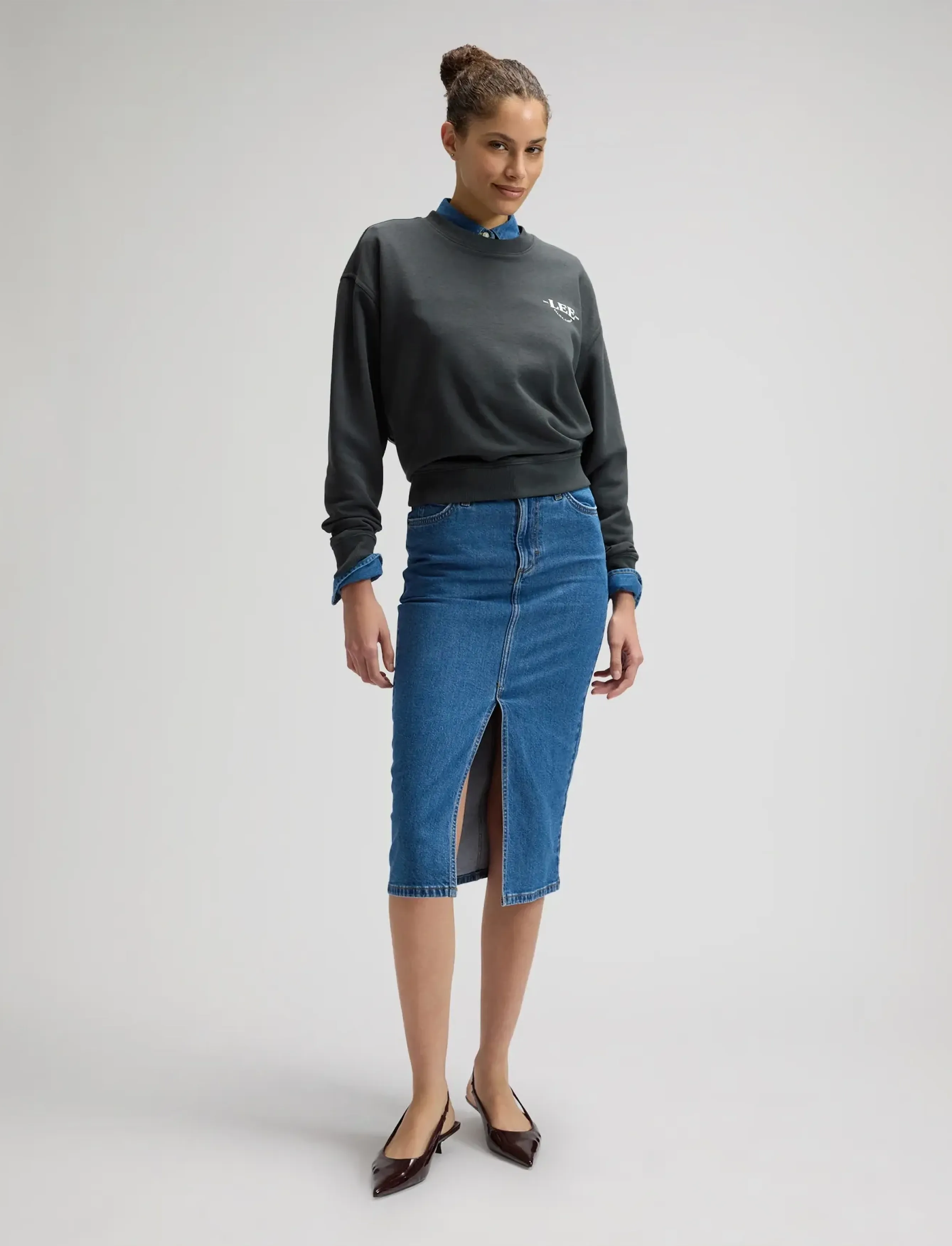 Lee Jeans - LONG SKIRT - teksaseelikud - best in blue - 3