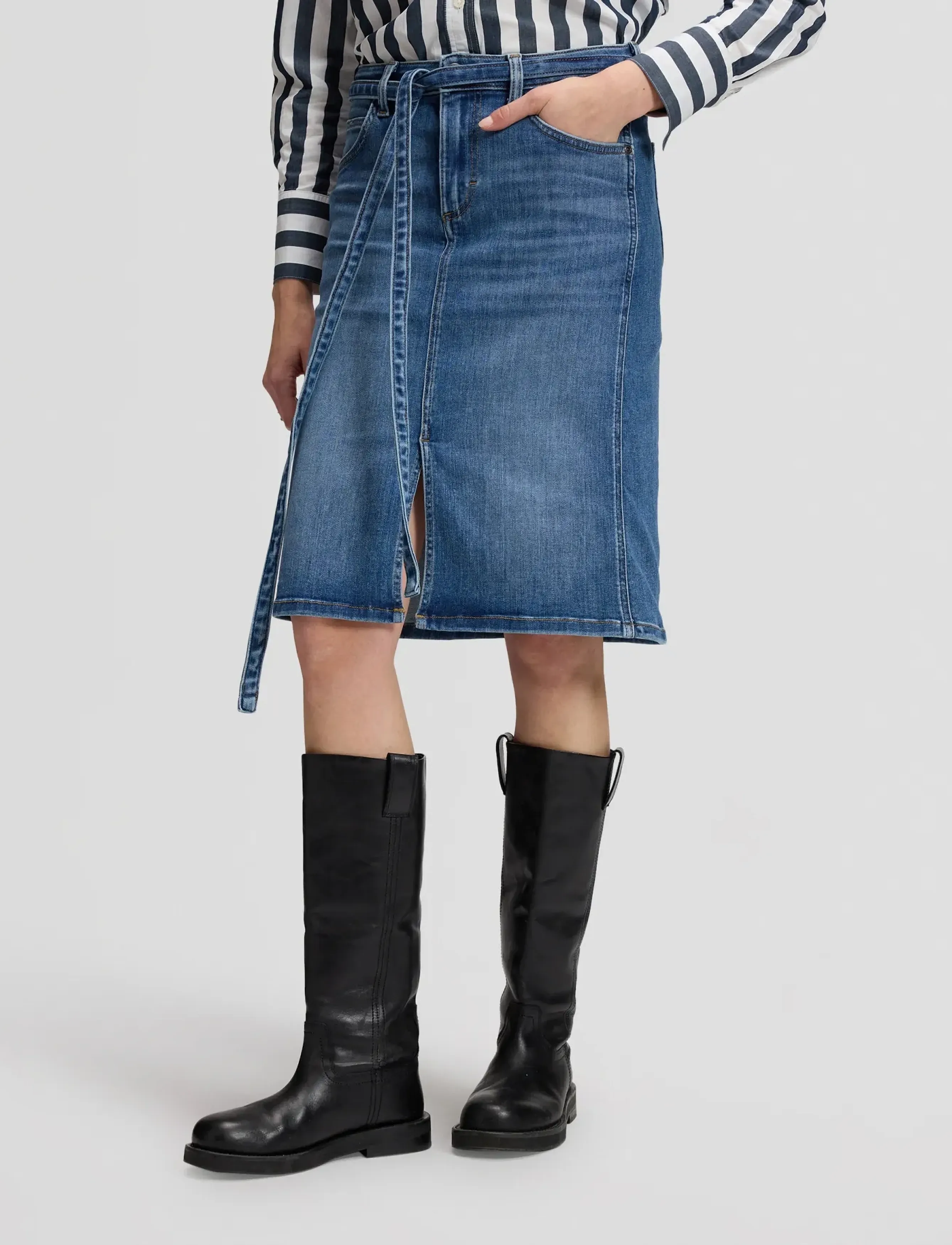 Lee Jeans - MIDI SKIRT WITH A BOW - mid twist - 2