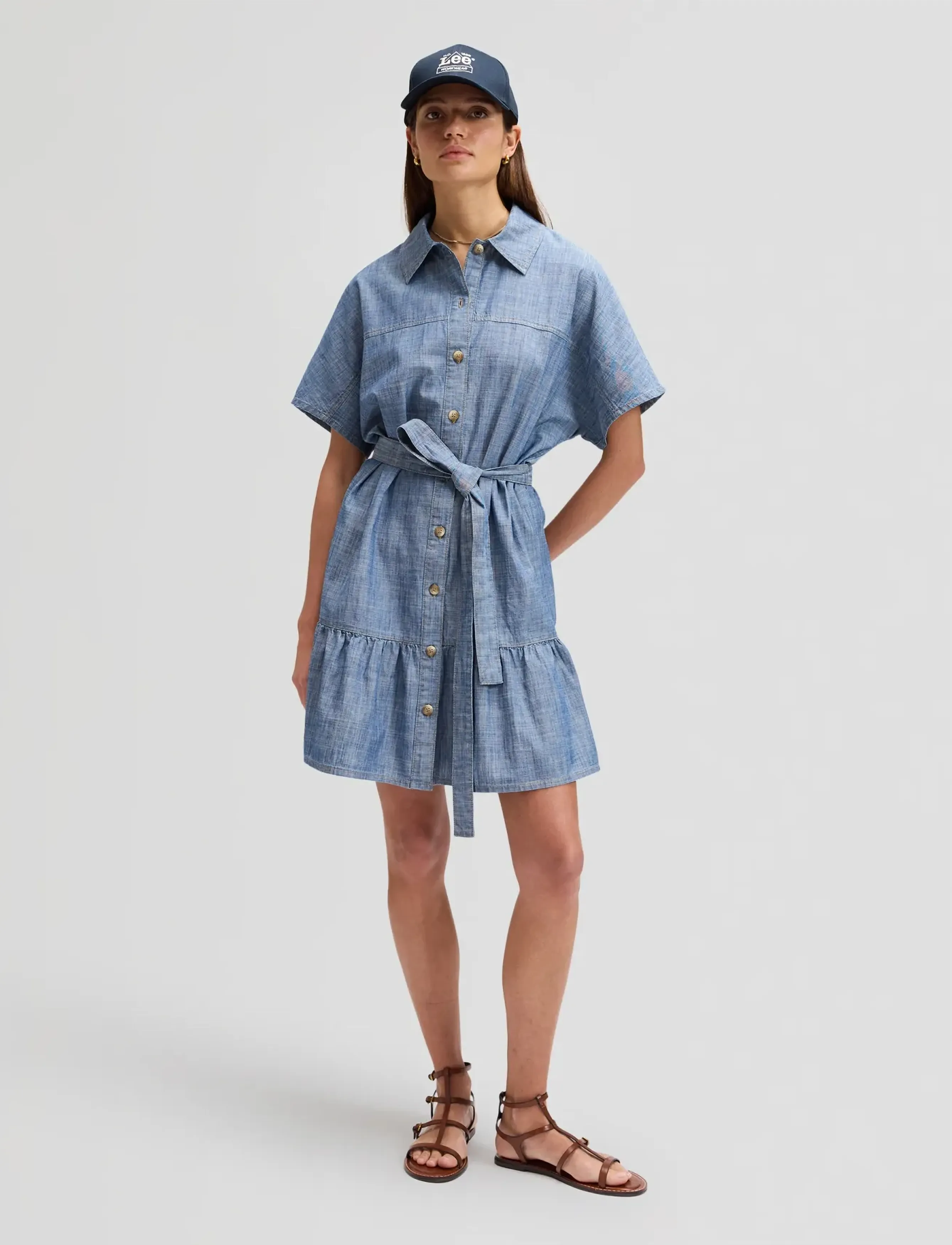 Lee Jeans - TIERED DRESS - sommerkjoler - indigo prep - 4