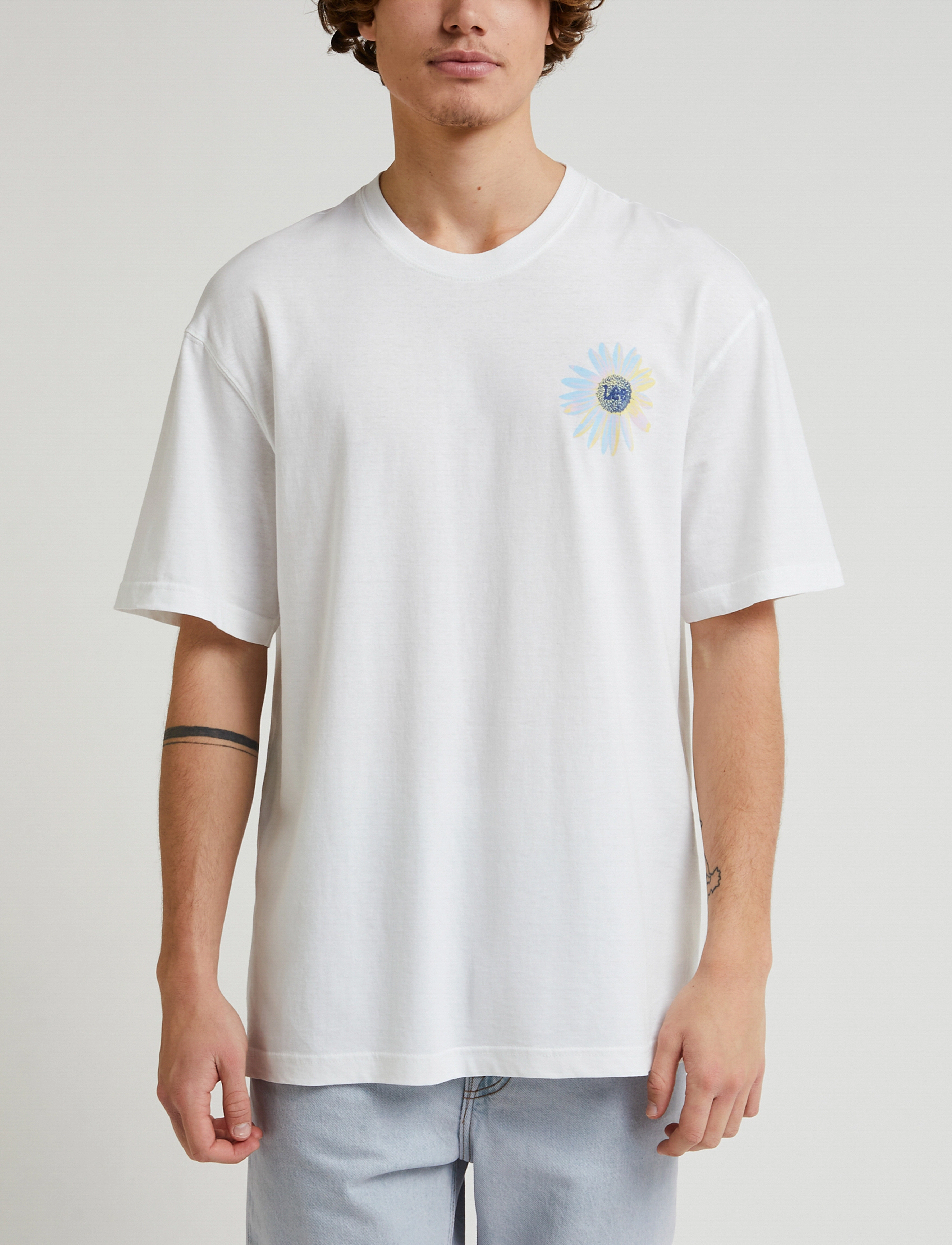 Lee Jeans - 90S LOOSE GRAPHIC TEE - bright white - 2