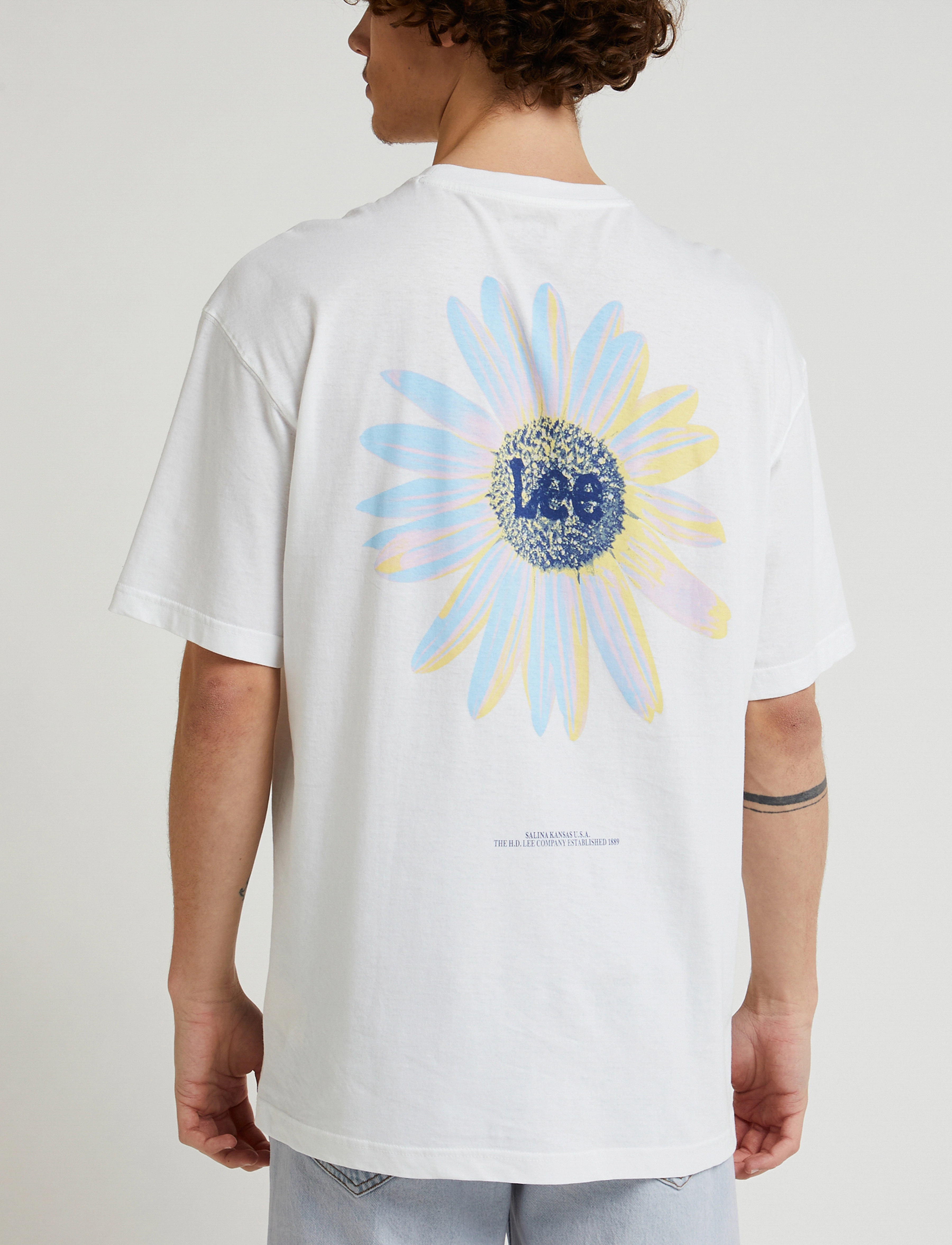 Lee Jeans - 90S LOOSE GRAPHIC TEE - bright white - 3