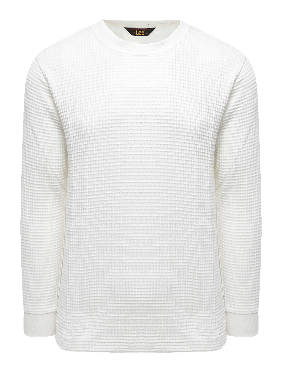 Lee Jeans - LS WAFFLE TEE - langærmede t-shirts - off white - 1