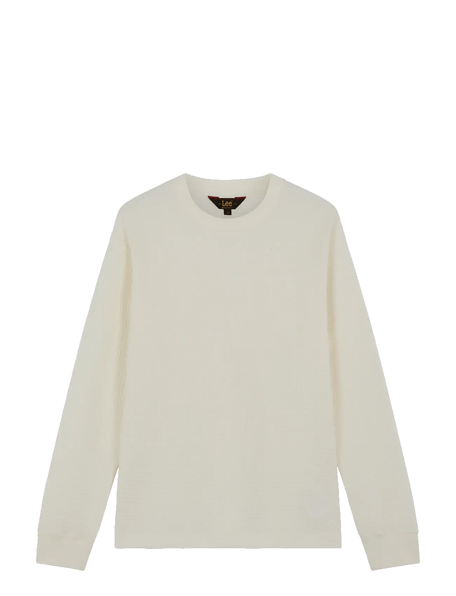Lee Jeans - LS WAFFLE TEE - long-sleeved t-shirts - off white - 1