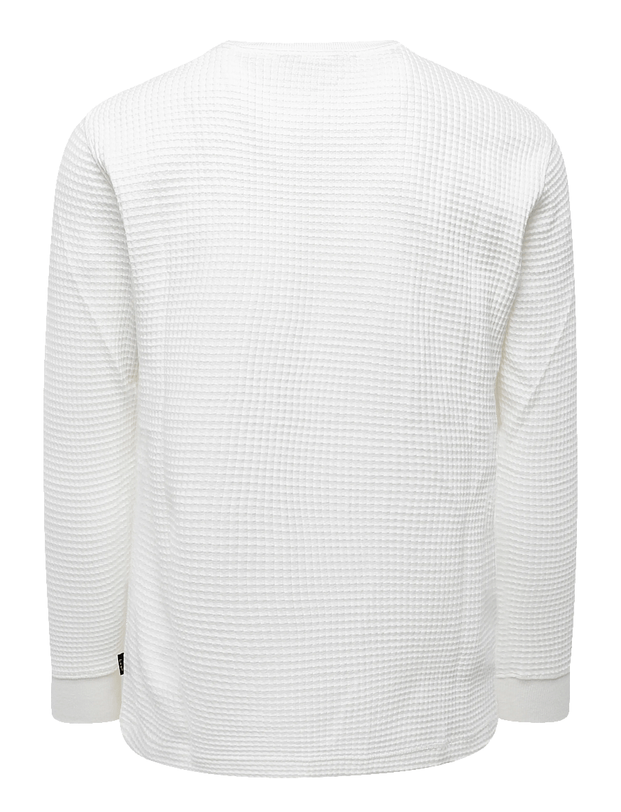 Lee Jeans - LS WAFFLE TEE - langærmede t-shirts - off white - 2