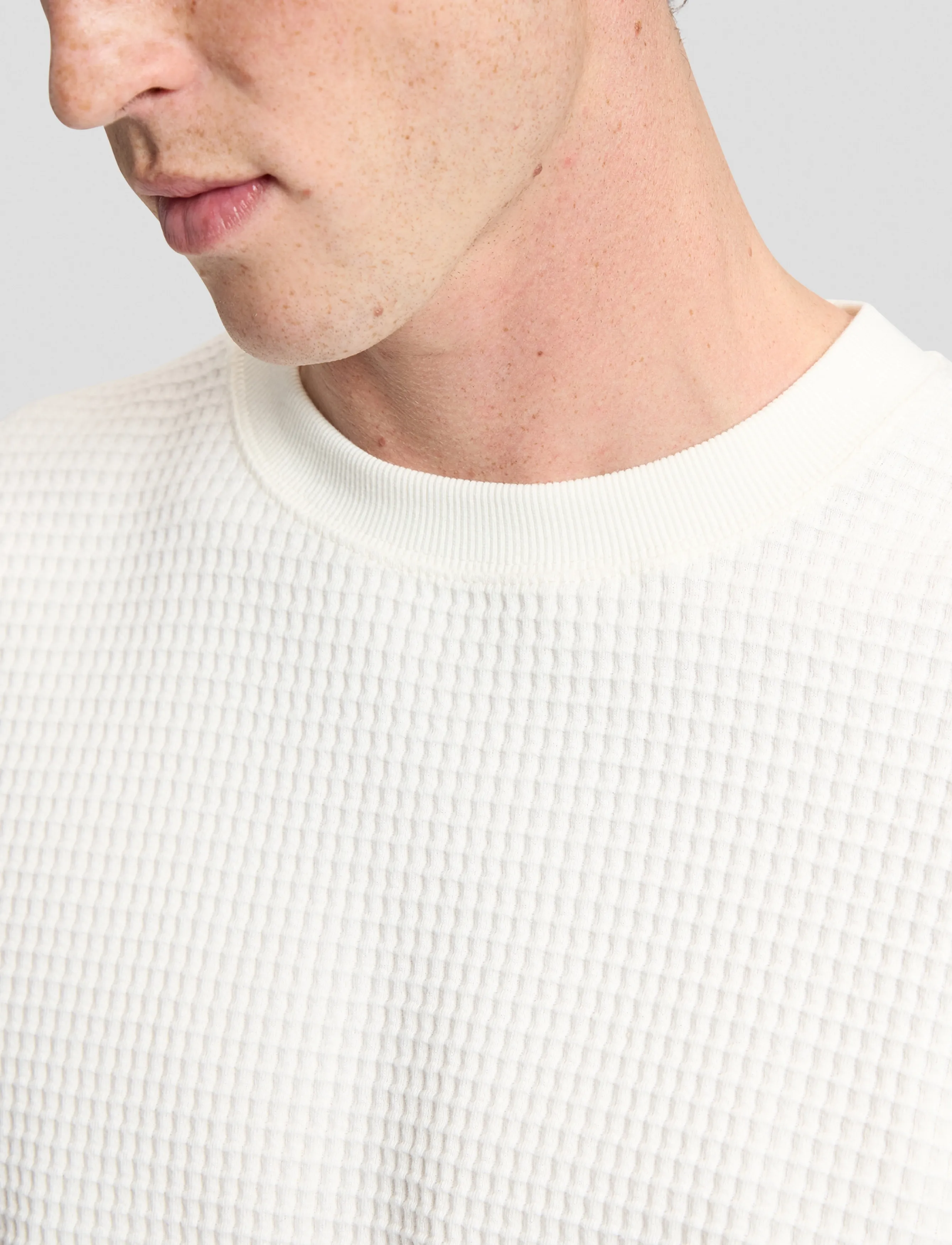 Lee Jeans - LS WAFFLE TEE - off white - 5