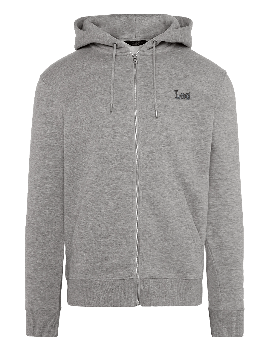 Lee Jeans - ESS LEE FULL ZIP HOODIE - hoodies - mid grey mele - 1