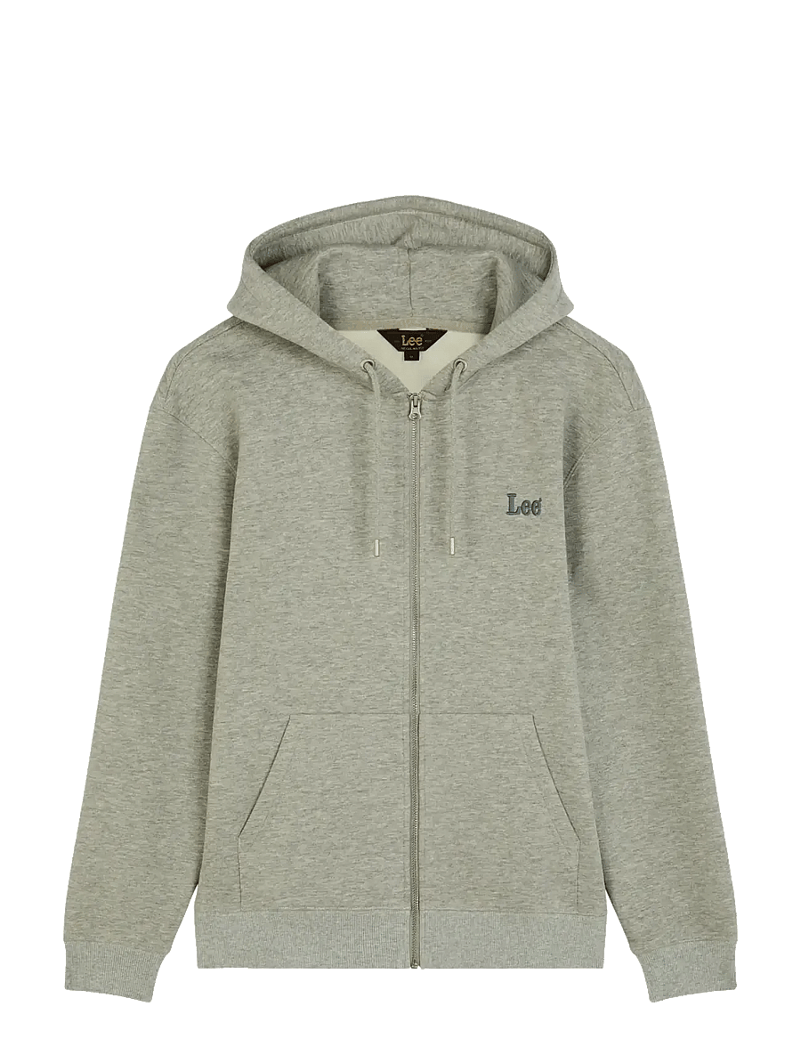 Lee Jeans - ESS LEE FULL ZIP HOODIE - hoodies - mid grey mele - 1