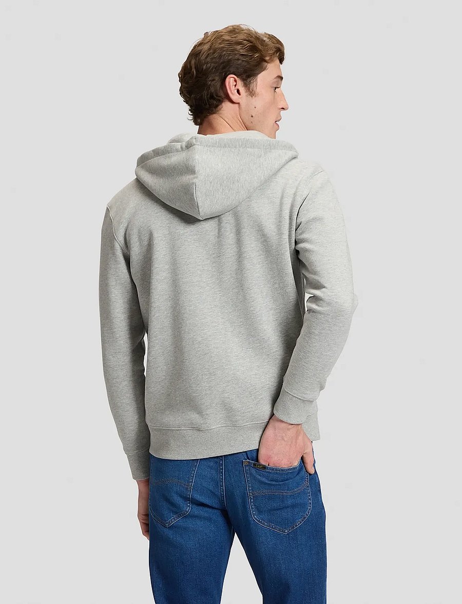 Lee Jeans - ESS LEE FULL ZIP HOODIE - hoodies - mid grey mele - 3