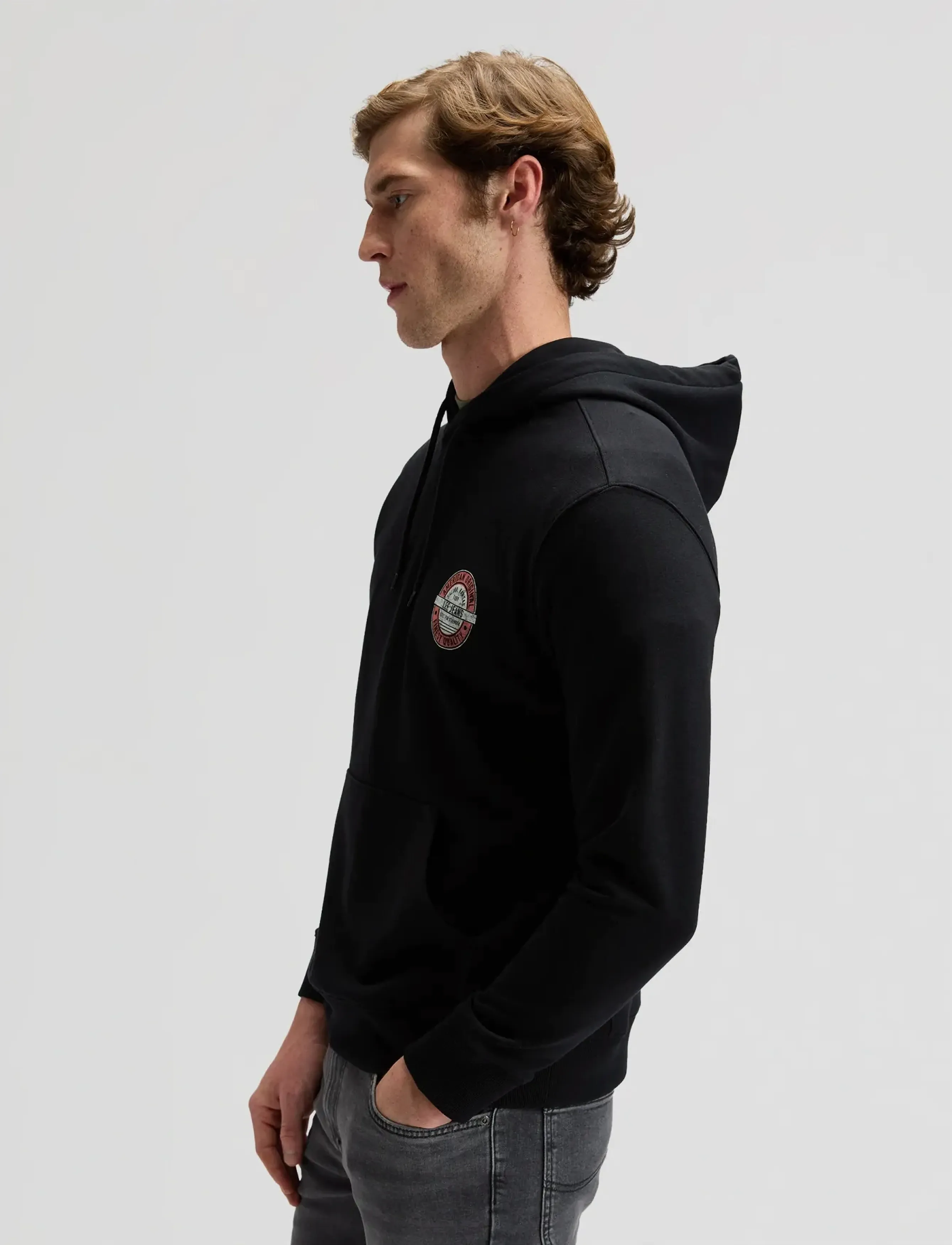 Lee Jeans - CIRCLE LEE HOODIE - sweatshirts - black - 5