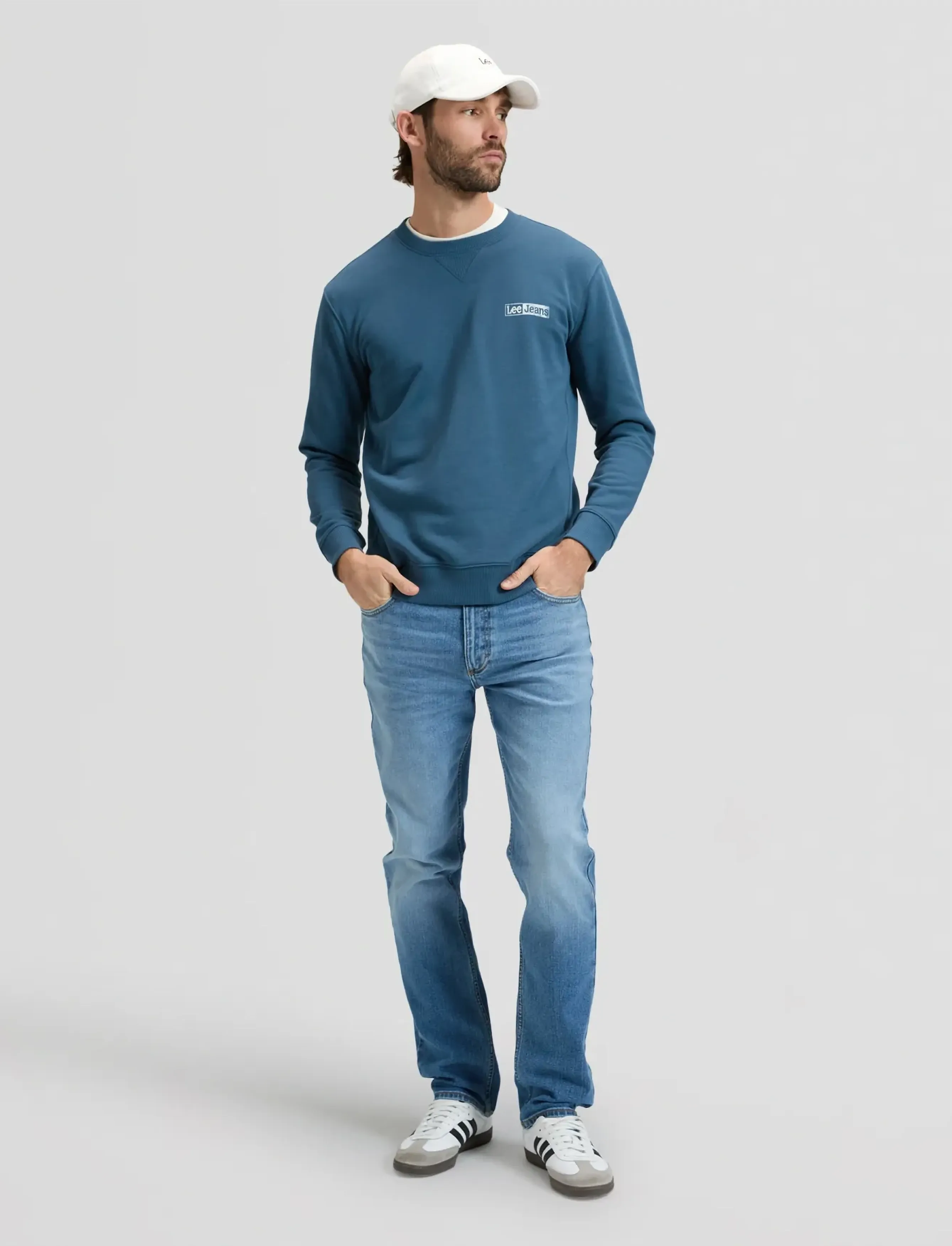 Lee Jeans - SMALL LOGO SWS - sweatshirts - orion blue - 3