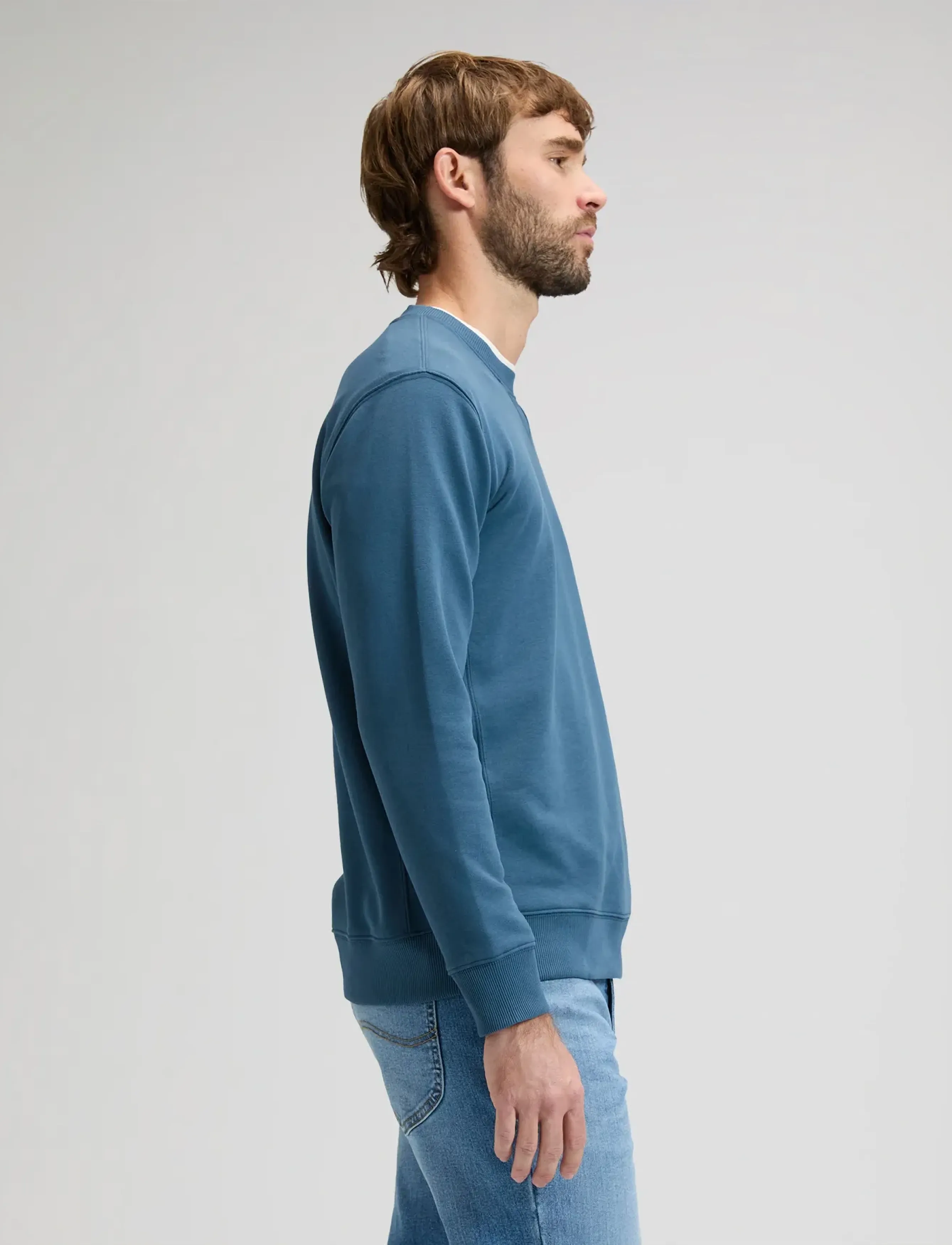 Lee Jeans - SMALL LOGO SWS - sweatshirts - orion blue - 4