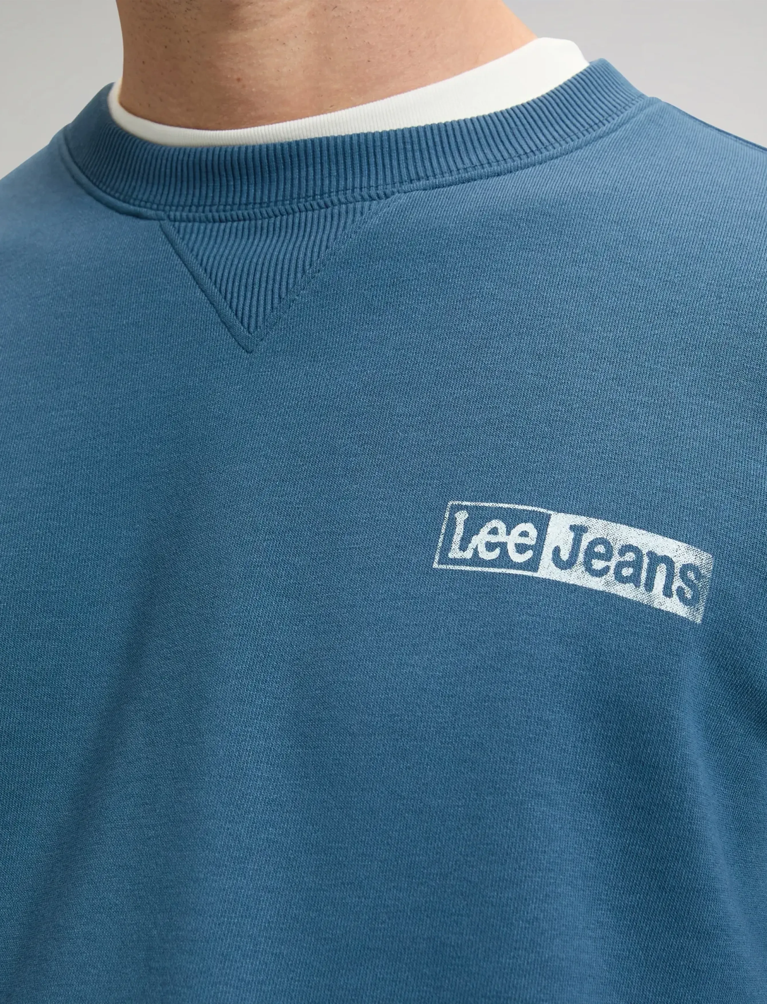 Lee Jeans - SMALL LOGO SWS - sweatshirts - orion blue - 5
