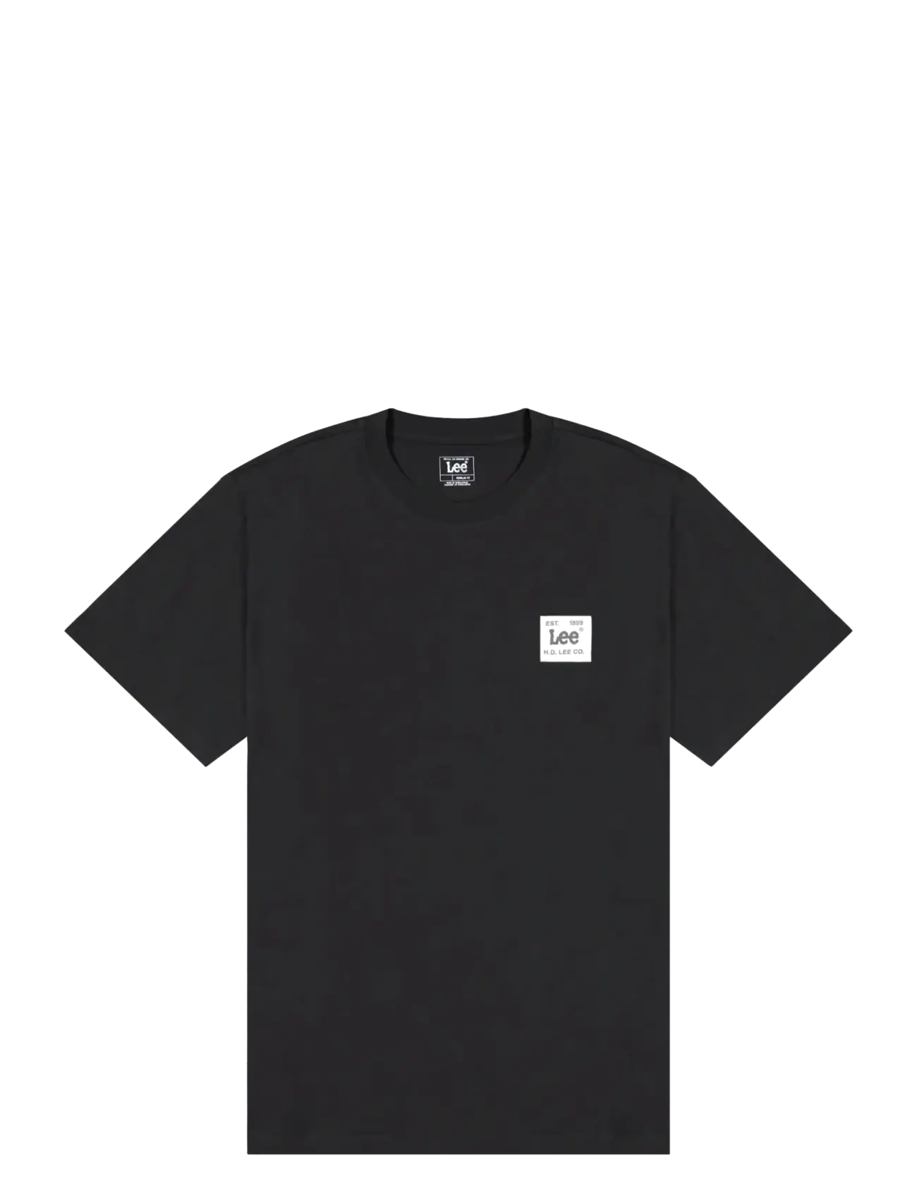Lee Jeans WOVEN LABEL TEE - Lee Jeans - BLACK / black