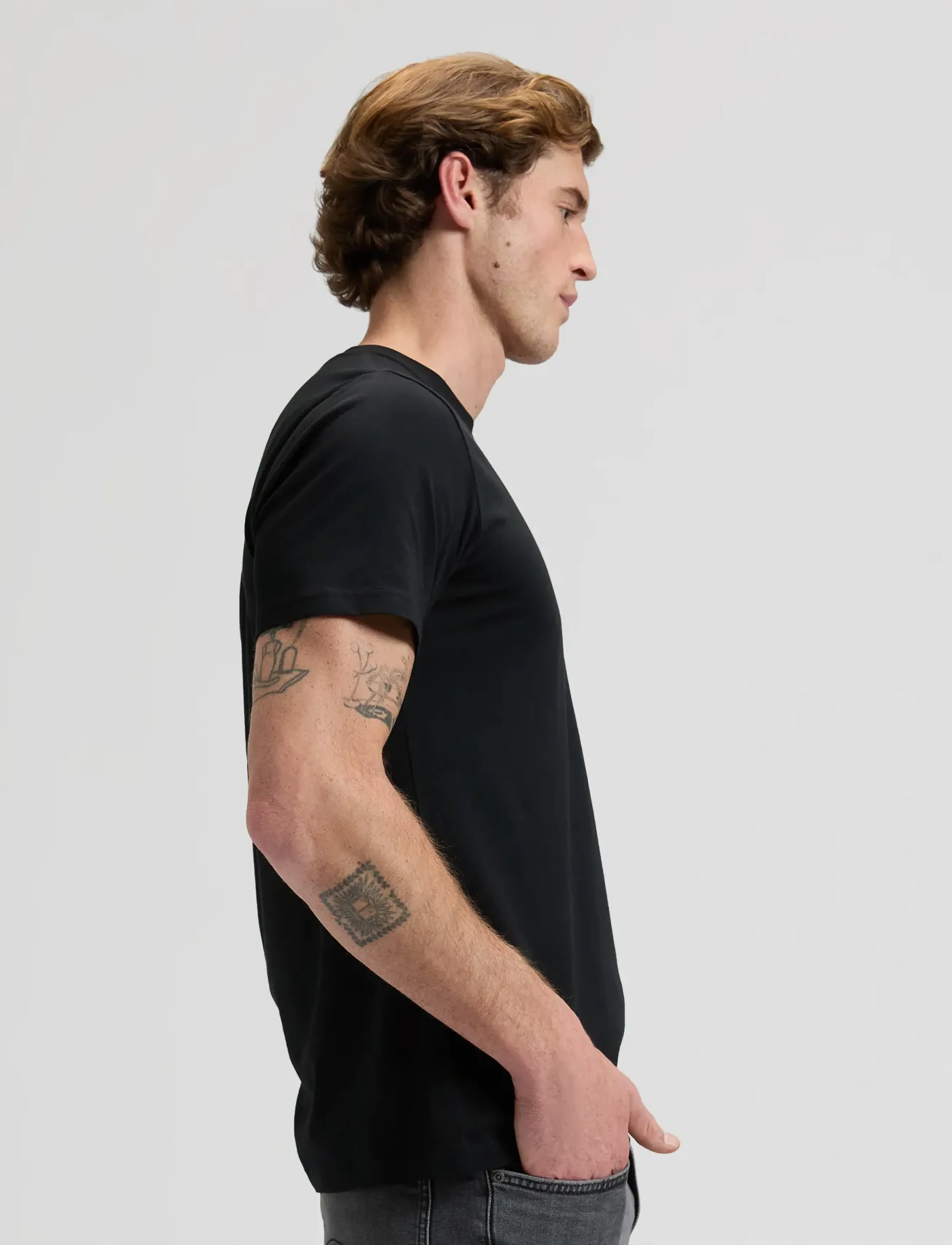 Lee Jeans - WOVEN LABEL TEE - lowest prices - black - 4
