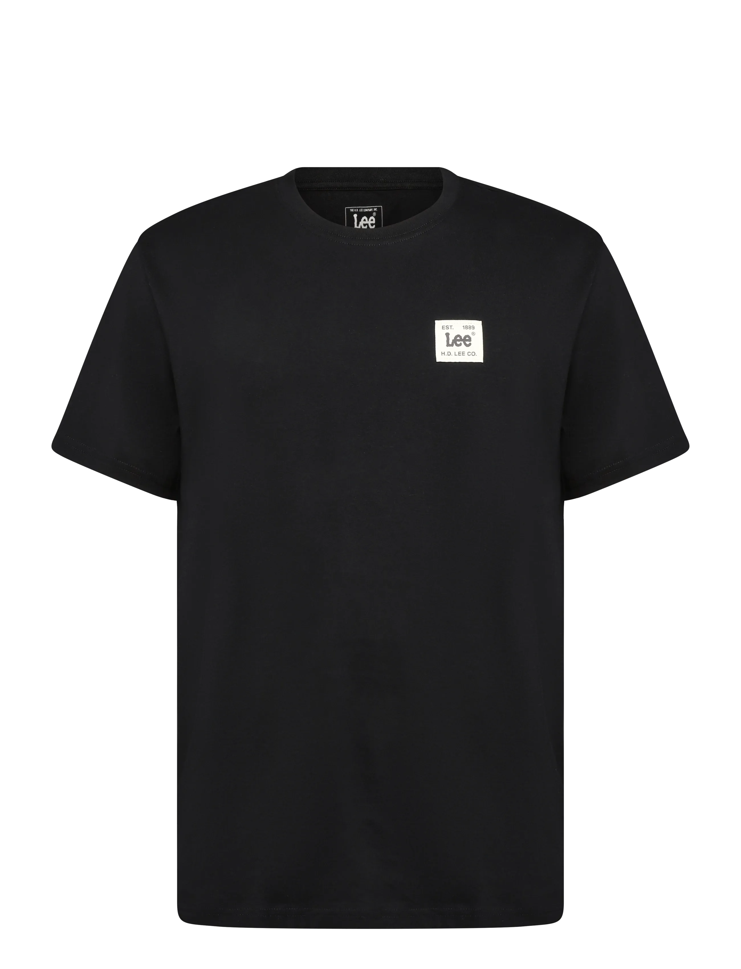 Lee Jeans WOVEN LABEL TEE - Lee Jeans - BLACK / black