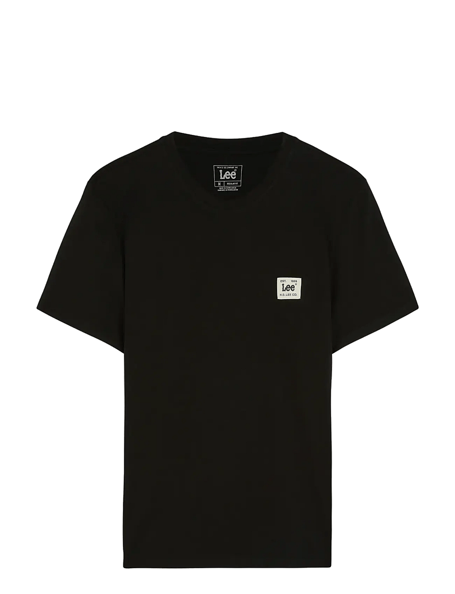 Lee Jeans - WOVEN LABEL TEE - kortærmede t-shirts - black - 1