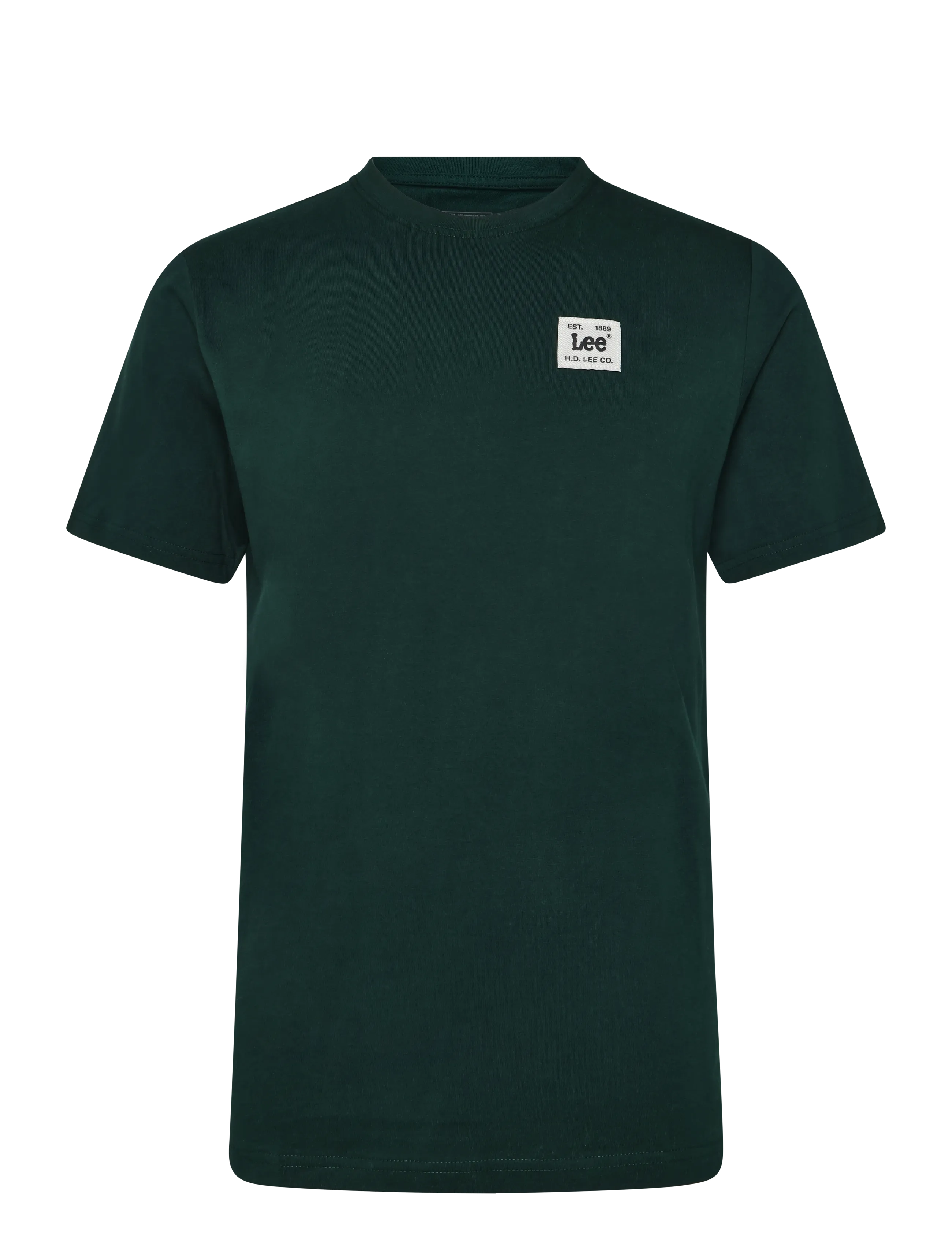 Lee Jeans WOVEN LABEL TEE - Lee Jeans - JADE FOREST / green