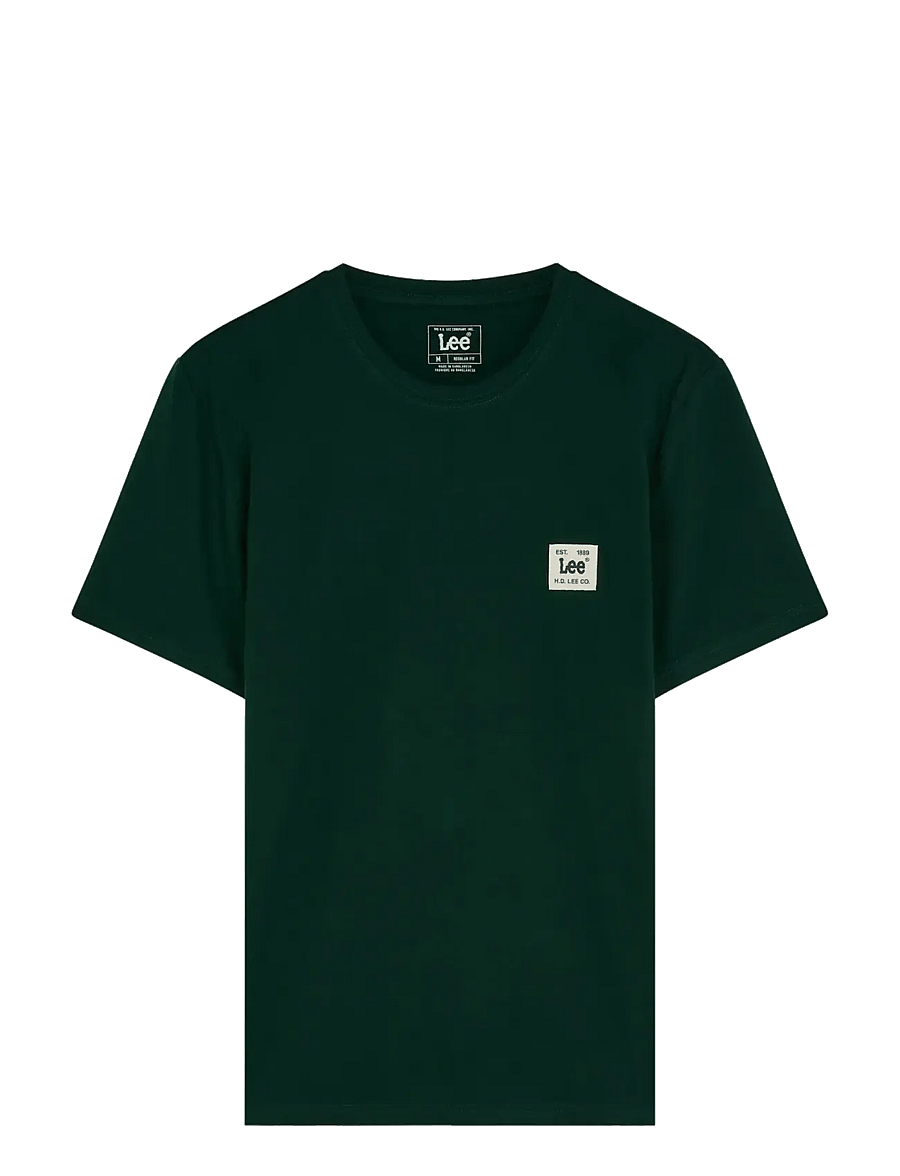 Lee Jeans - WOVEN LABEL TEE - kortærmede t-shirts - jade forest - 1