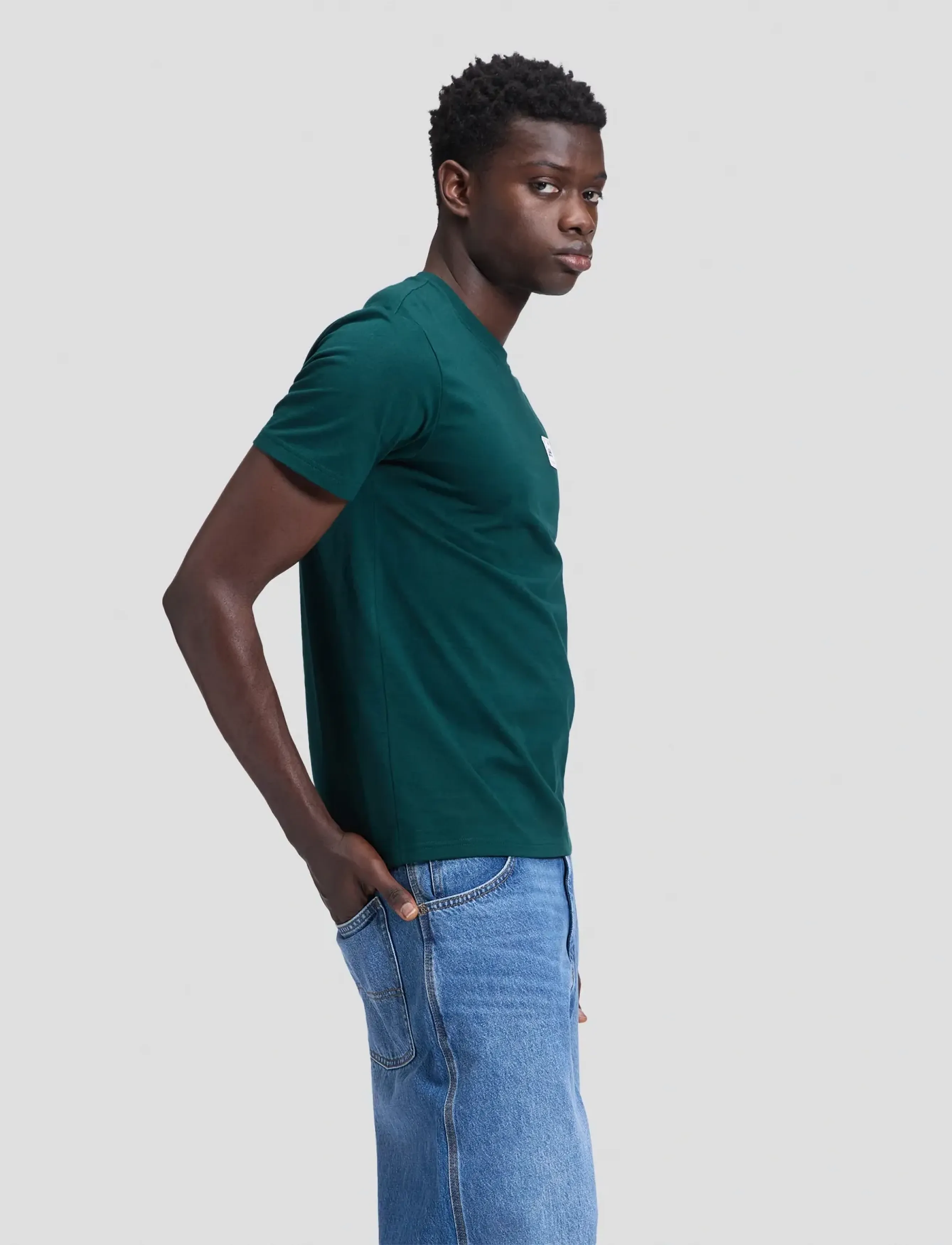 Lee Jeans - WOVEN LABEL TEE - jade forest - 4