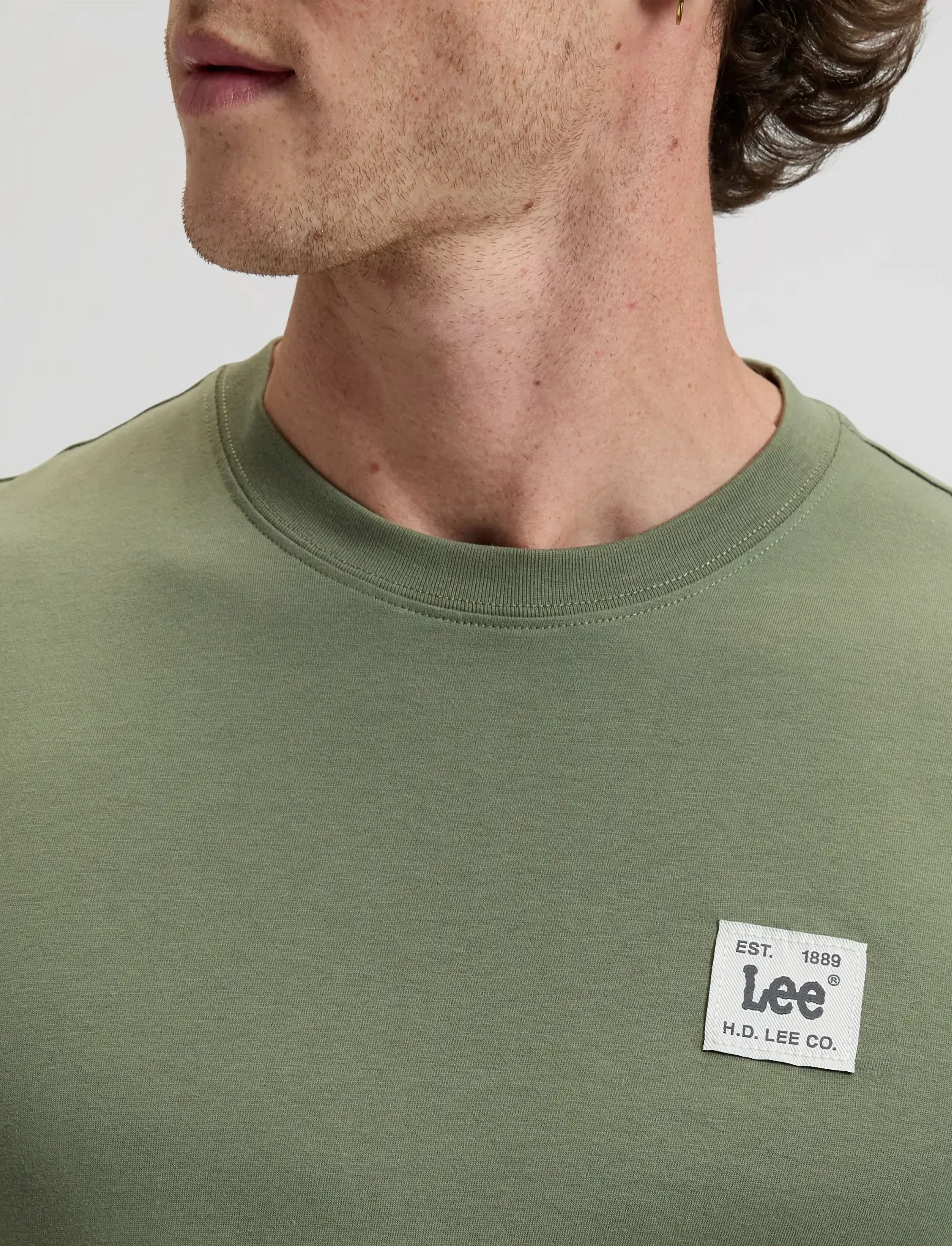 Lee Jeans - WOVEN LABEL TEE - laveste priser - mercantile green - 5