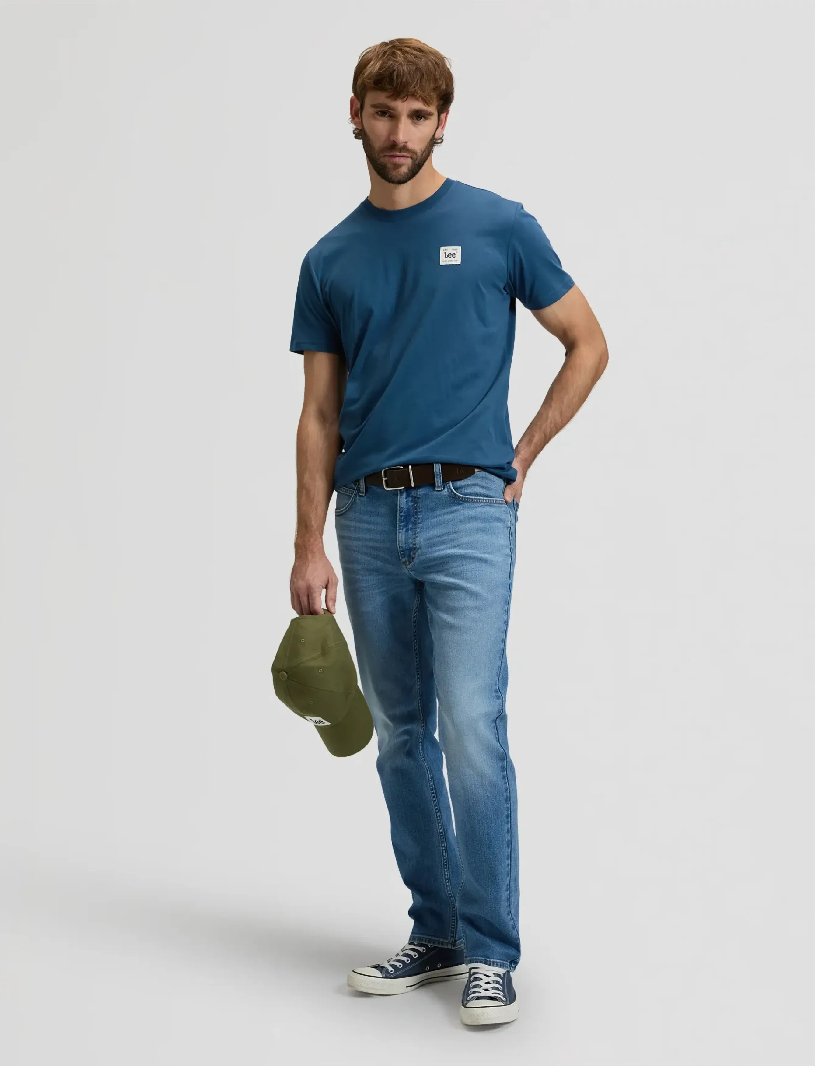 Lee Jeans - WOVEN LABEL TEE - lowest prices - orion blue - 3