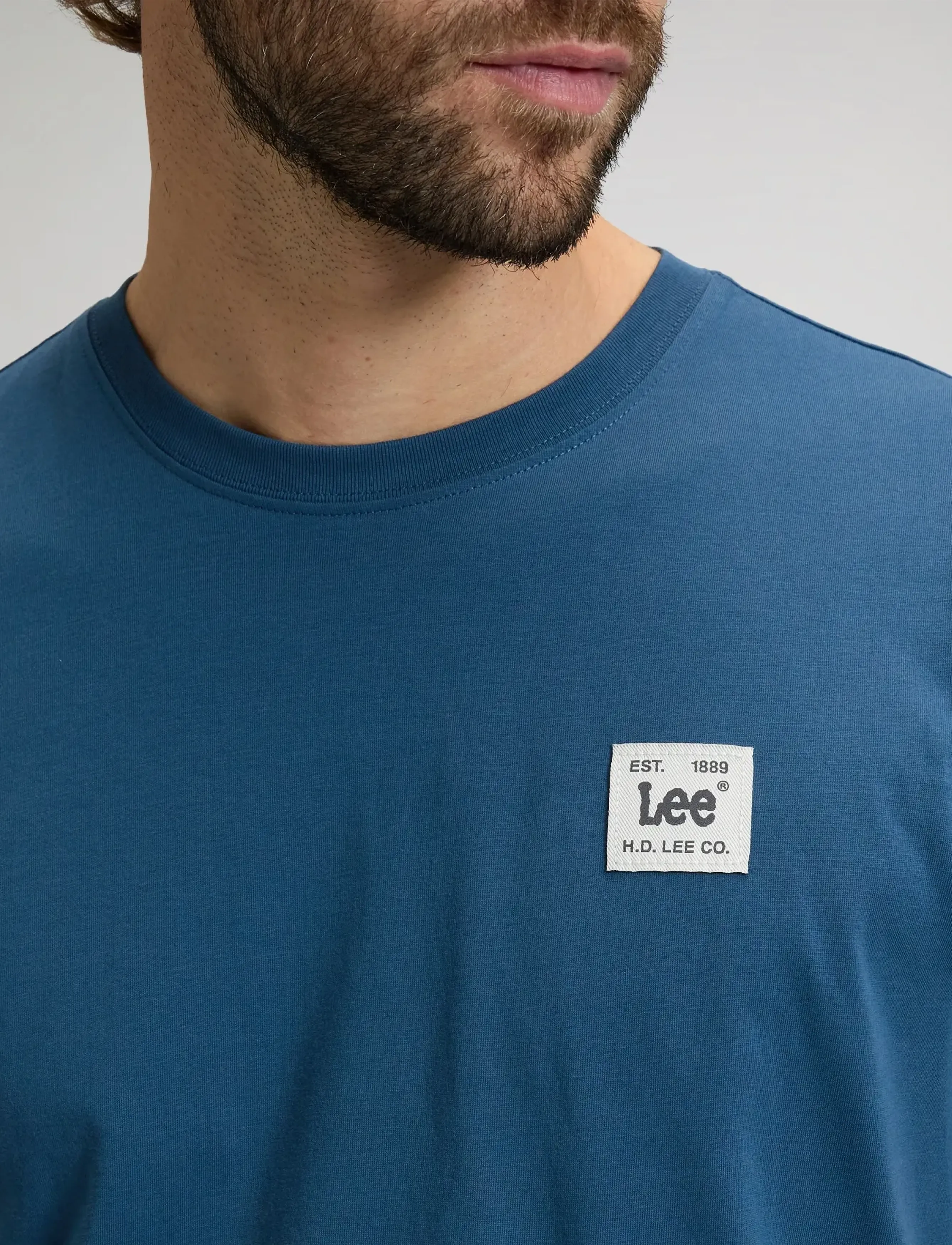 Lee Jeans - WOVEN LABEL TEE - lowest prices - orion blue - 5