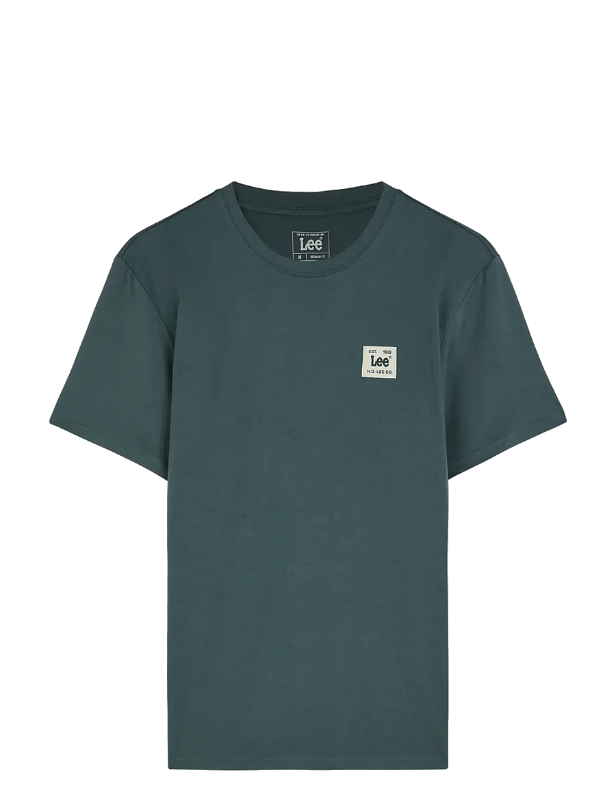 Lee Jeans - WOVEN LABEL TEE - kortærmede t-shirts - vintage blue - 1