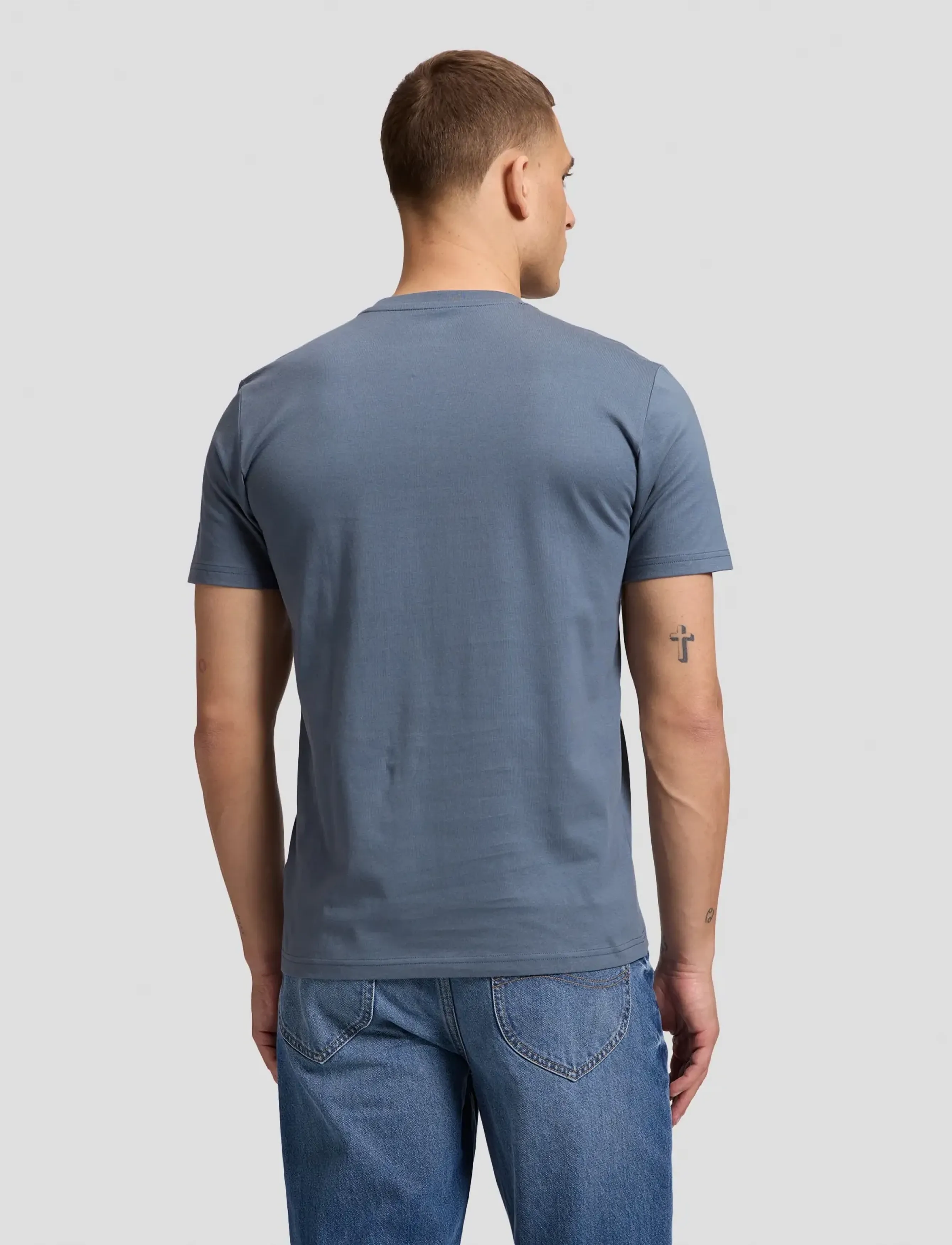Lee Jeans - WOVEN LABEL TEE - vintage blue - 2