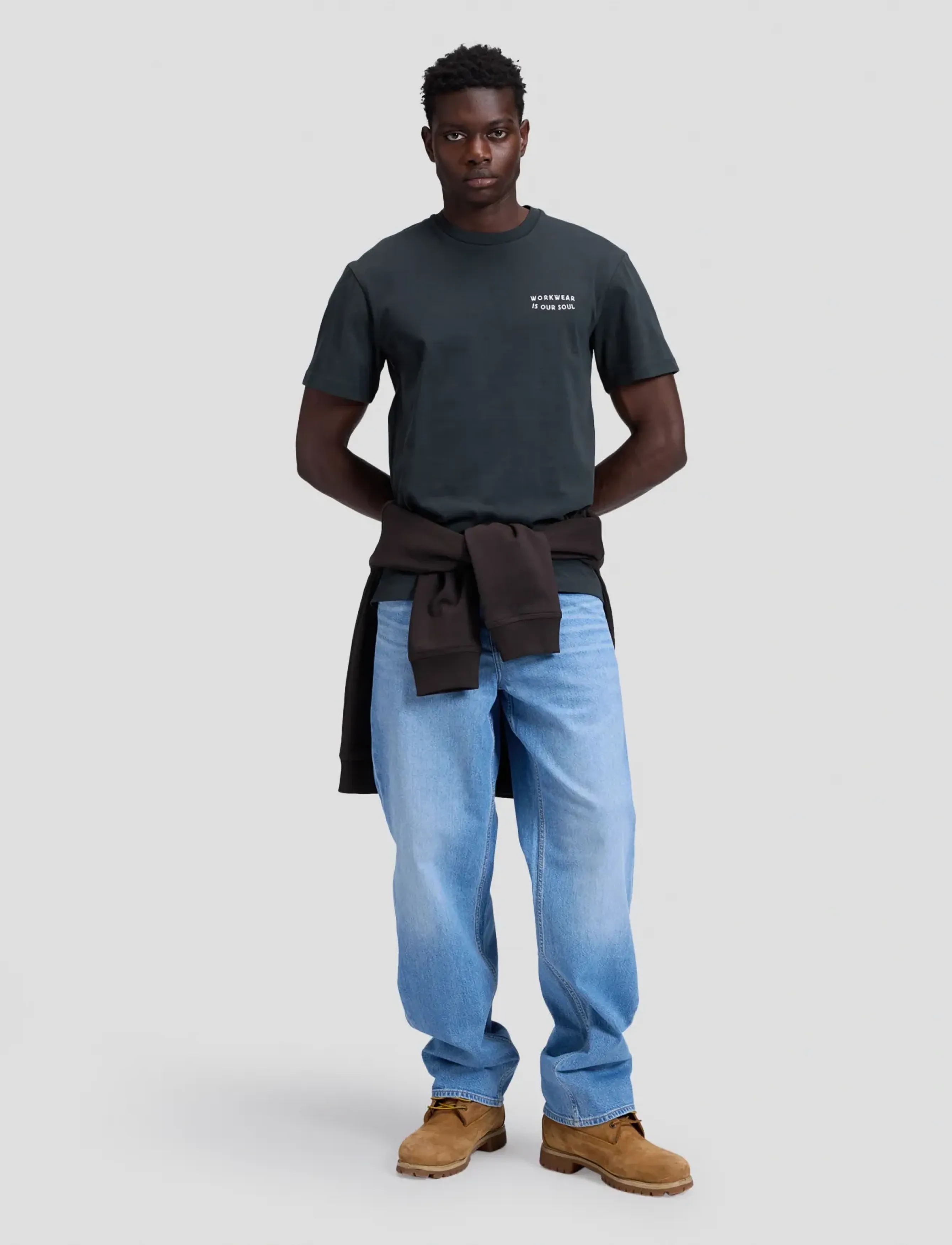 Lee Jeans - WORKWEAR SOUL TEE - kurzärmelige t-shirts - washed black - 4