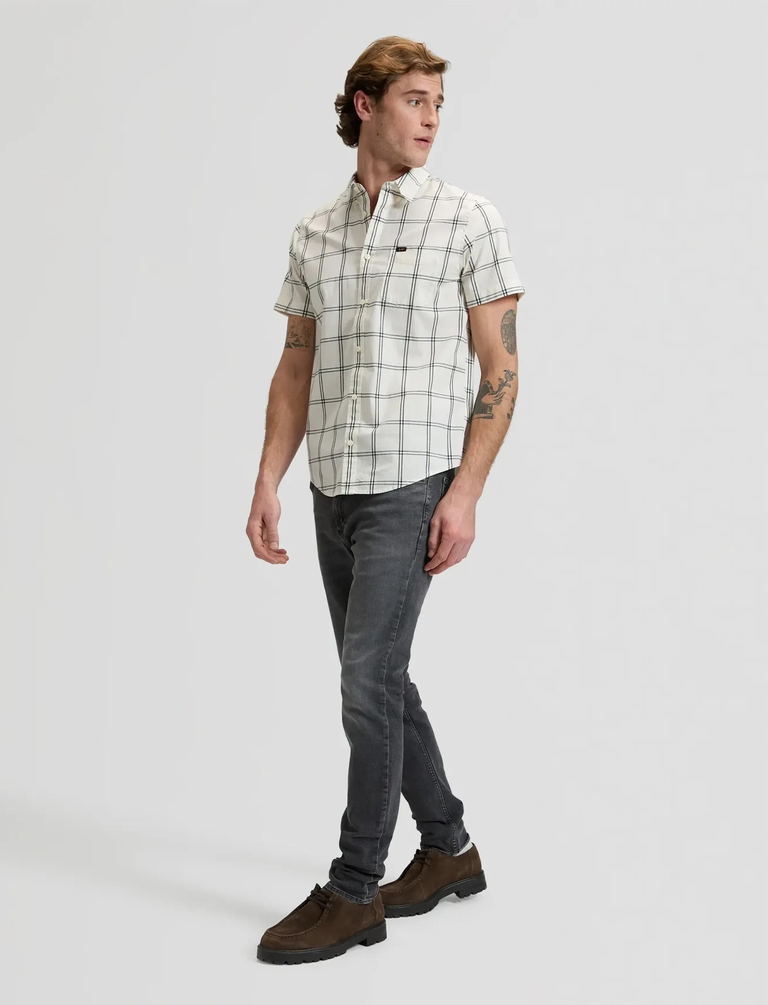 Lee Jeans - SS LEE BUTTON DOWN - sünnipäevakingitused - ecru - 3