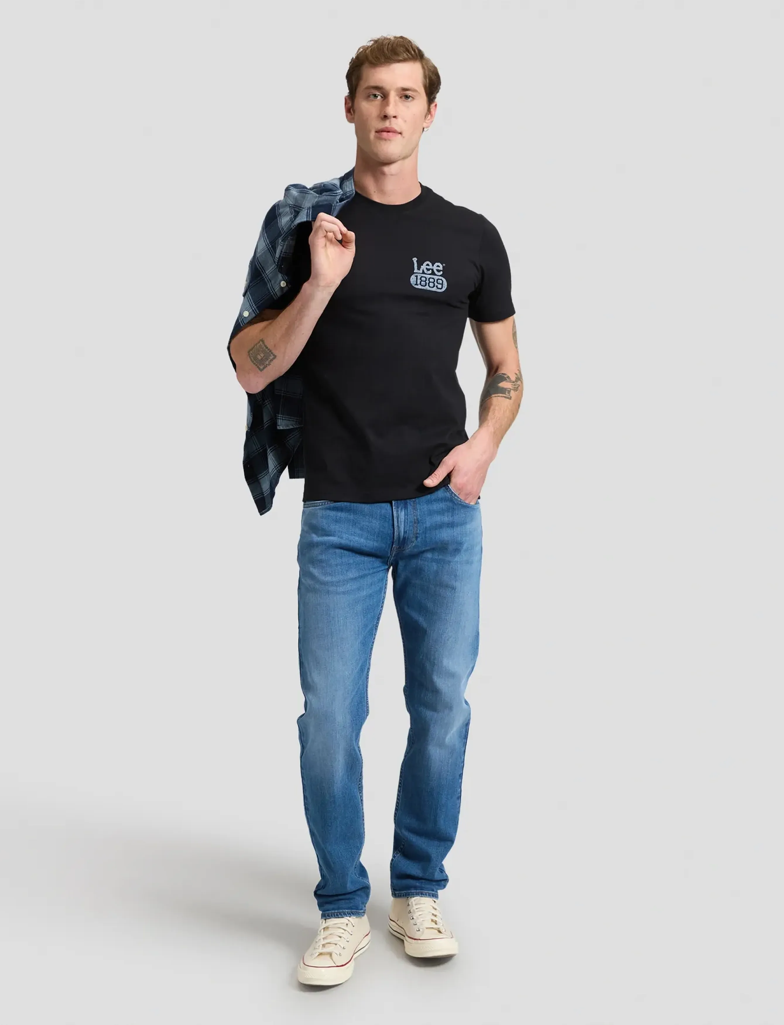 Lee Jeans - SMALL LOGO TEE - t-shirts - black - 3