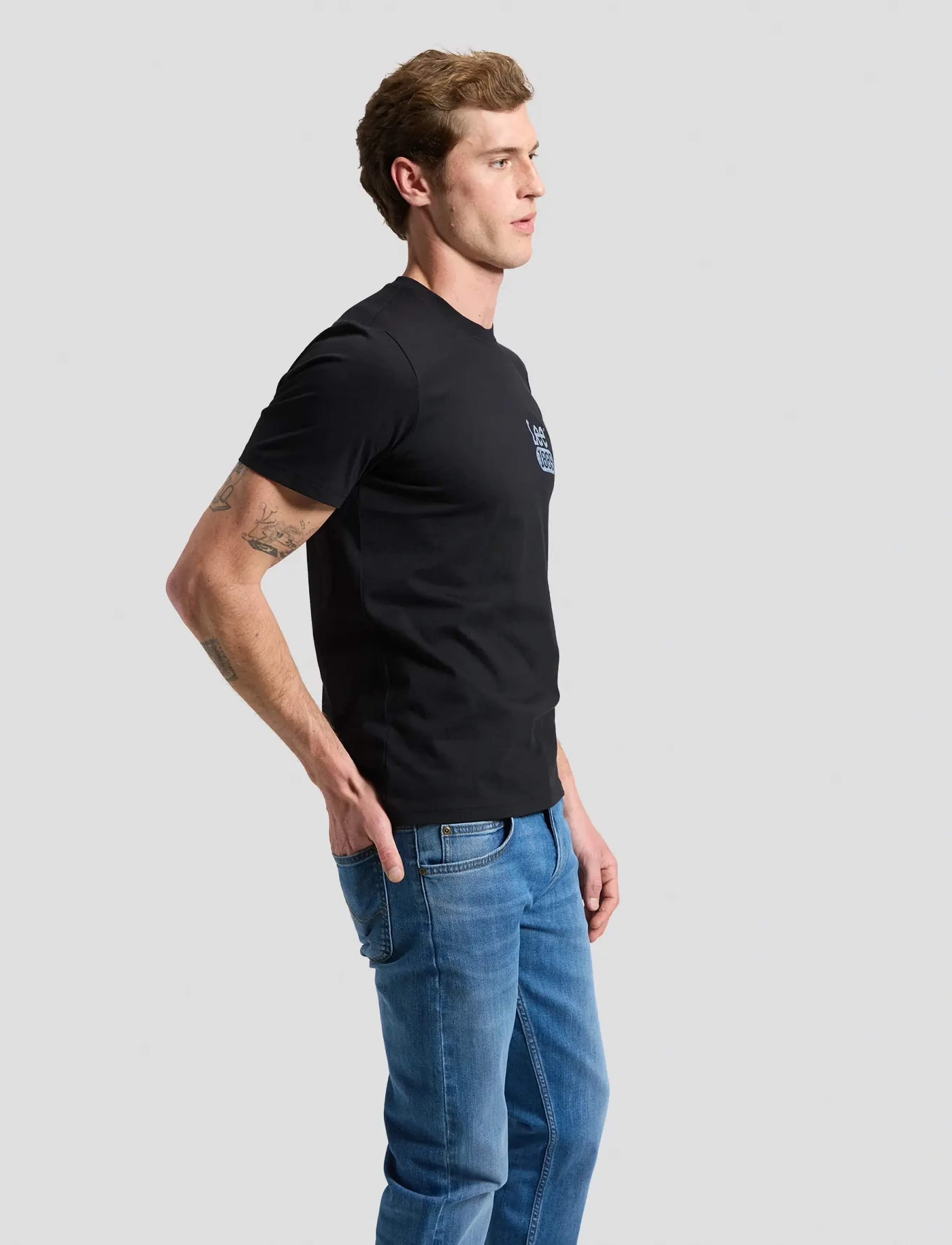 Lee Jeans - SMALL LOGO TEE - t-shirts - black - 4