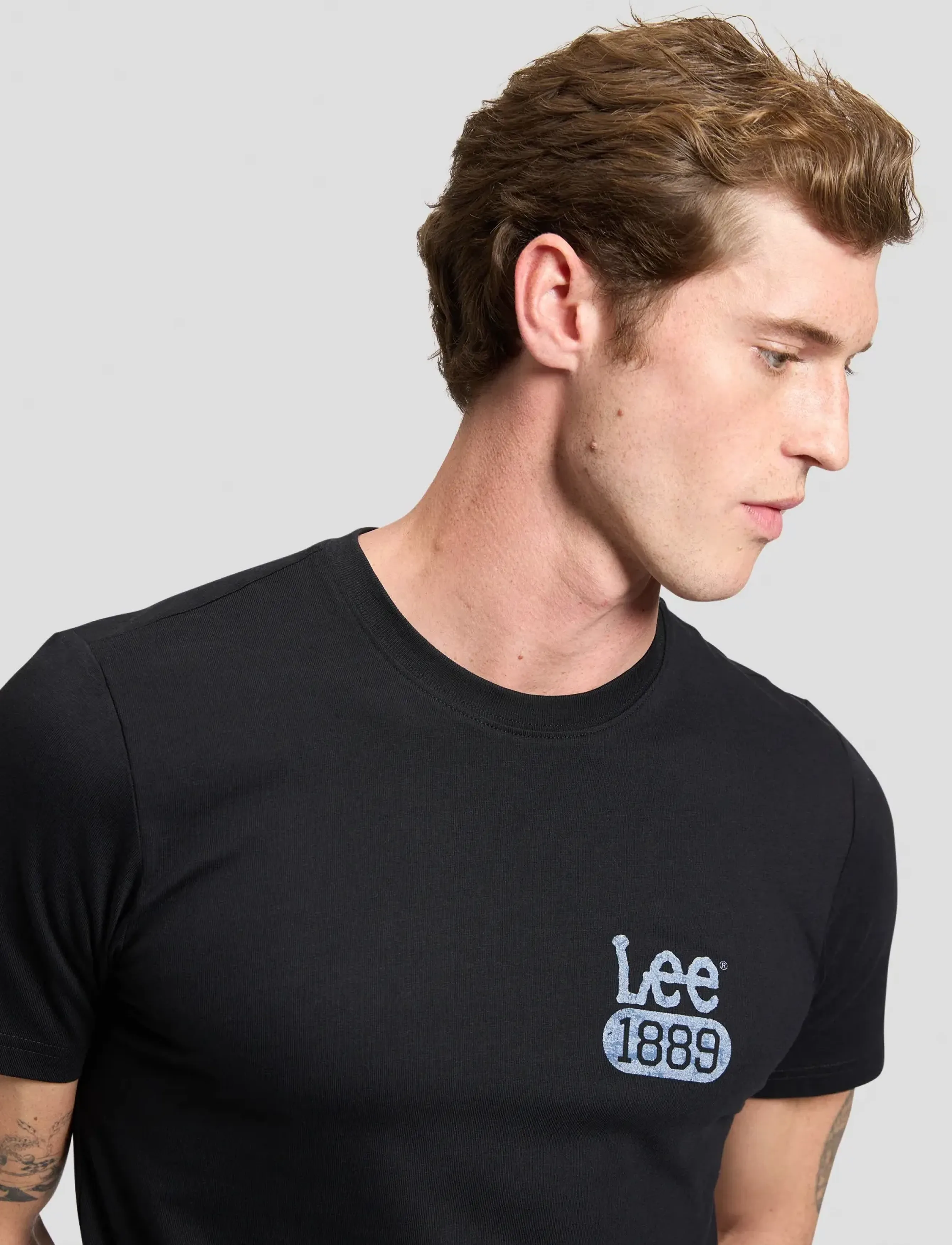 Lee Jeans - SMALL LOGO TEE - t-shirts - black - 5