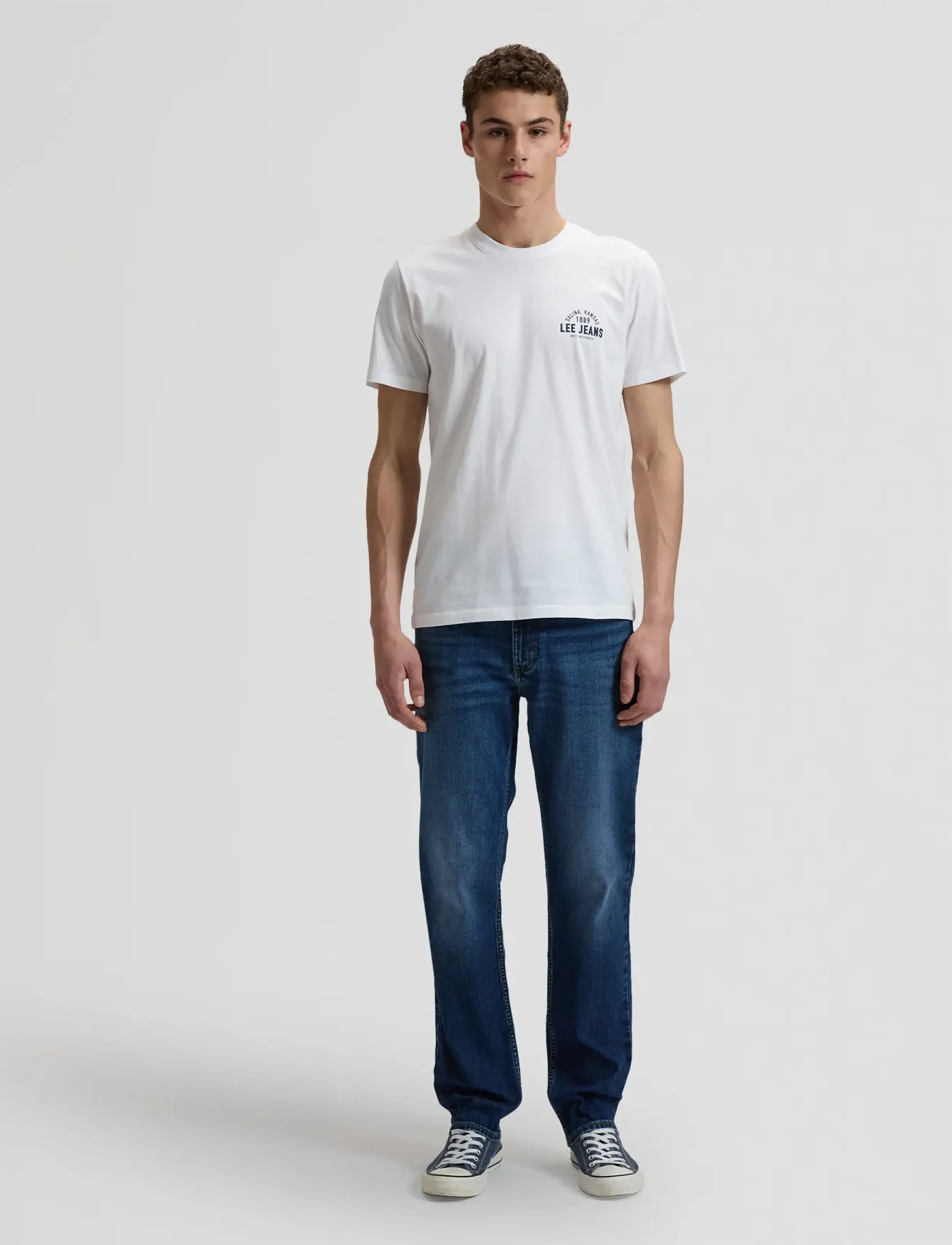 Lee Jeans - SMALL LOGO TEE - madalaimad hinnad - bright white - 3