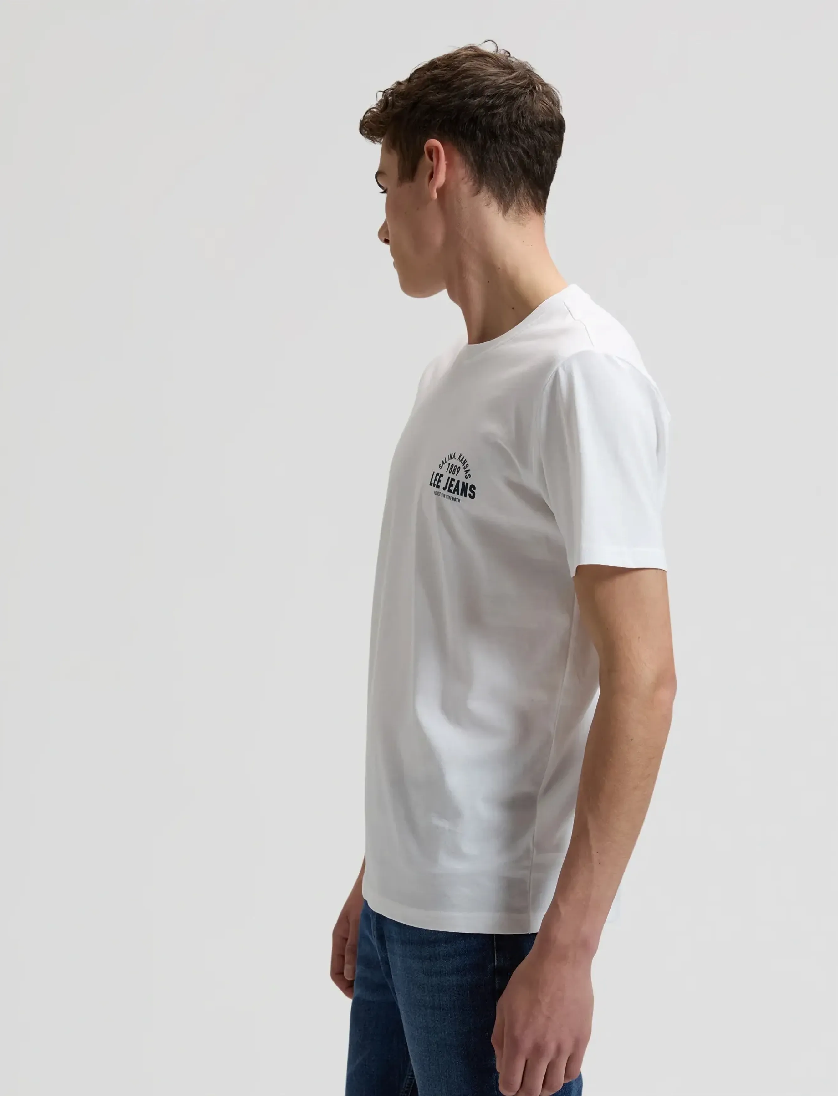 Lee Jeans - SMALL LOGO TEE - madalaimad hinnad - bright white - 4