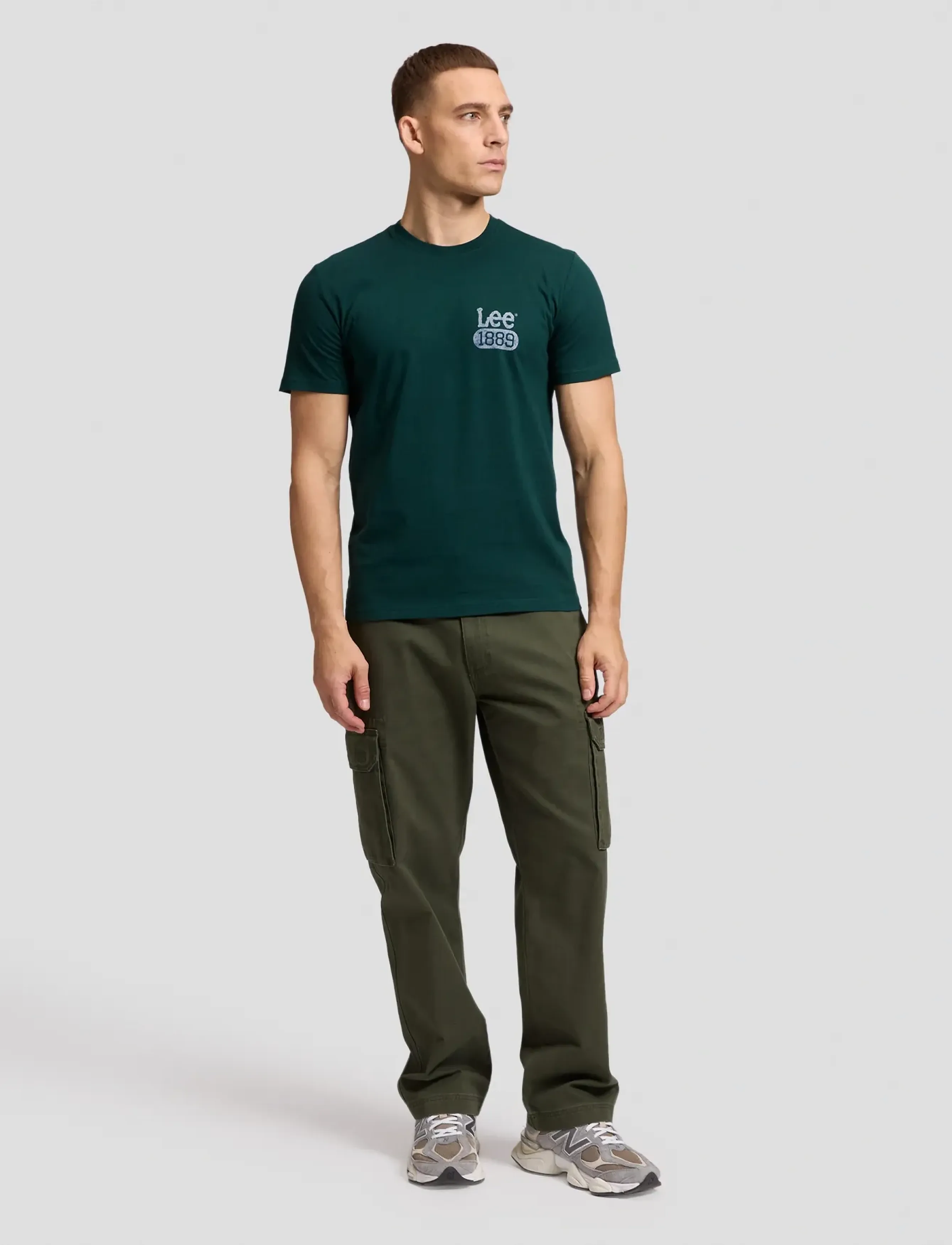 Lee Jeans - SMALL LOGO TEE - t-shirts - jade forest - 3