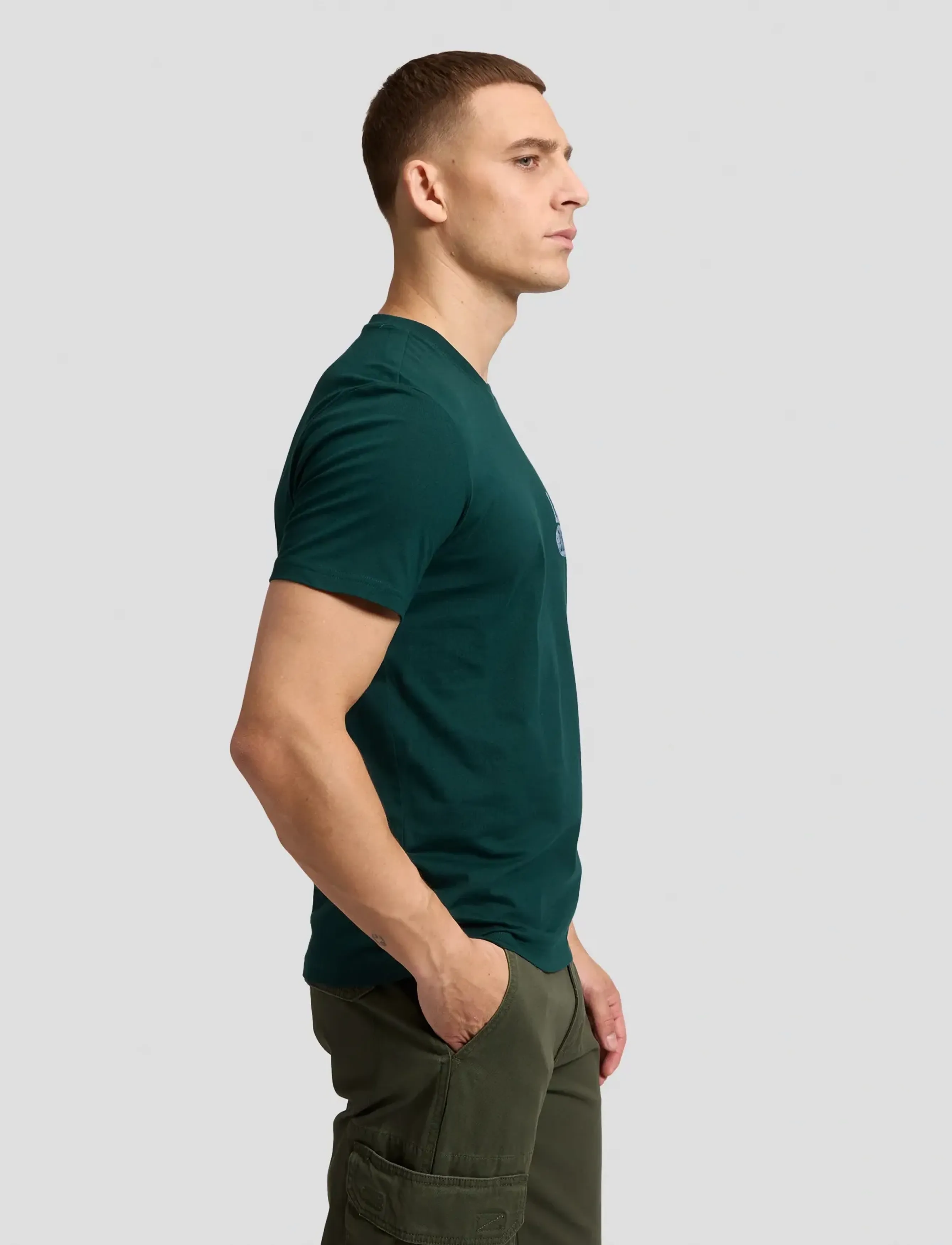 Lee Jeans - SMALL LOGO TEE - t-shirts - jade forest - 4