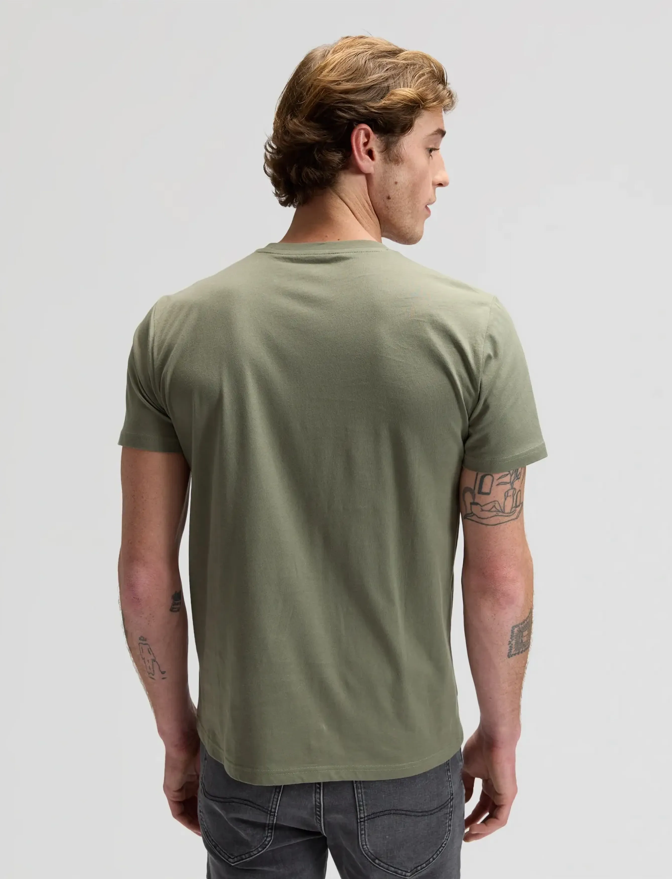 Lee Jeans - SMALL LOGO TEE - laveste priser - mercantile green - 2