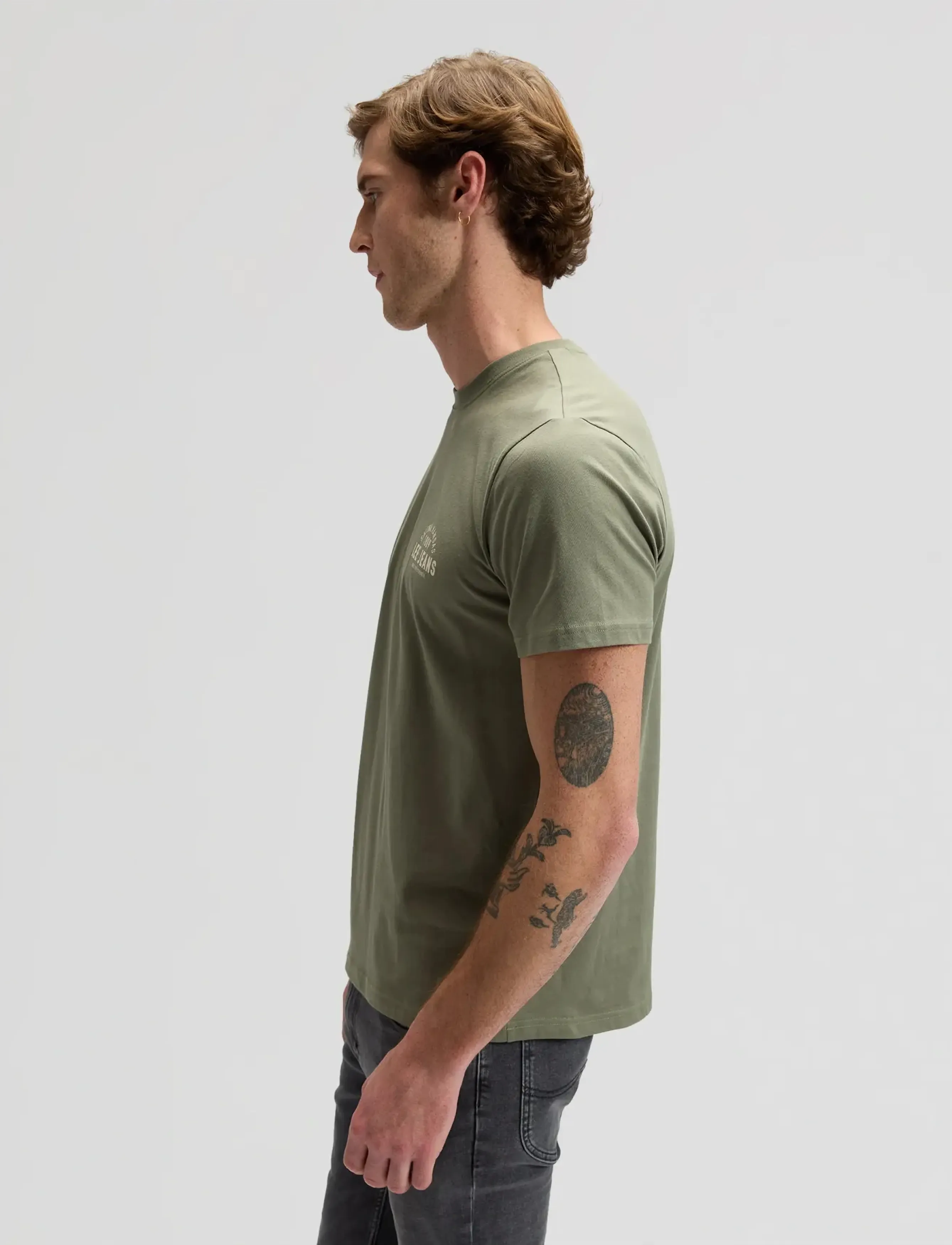Lee Jeans - SMALL LOGO TEE - laveste priser - mercantile green - 4