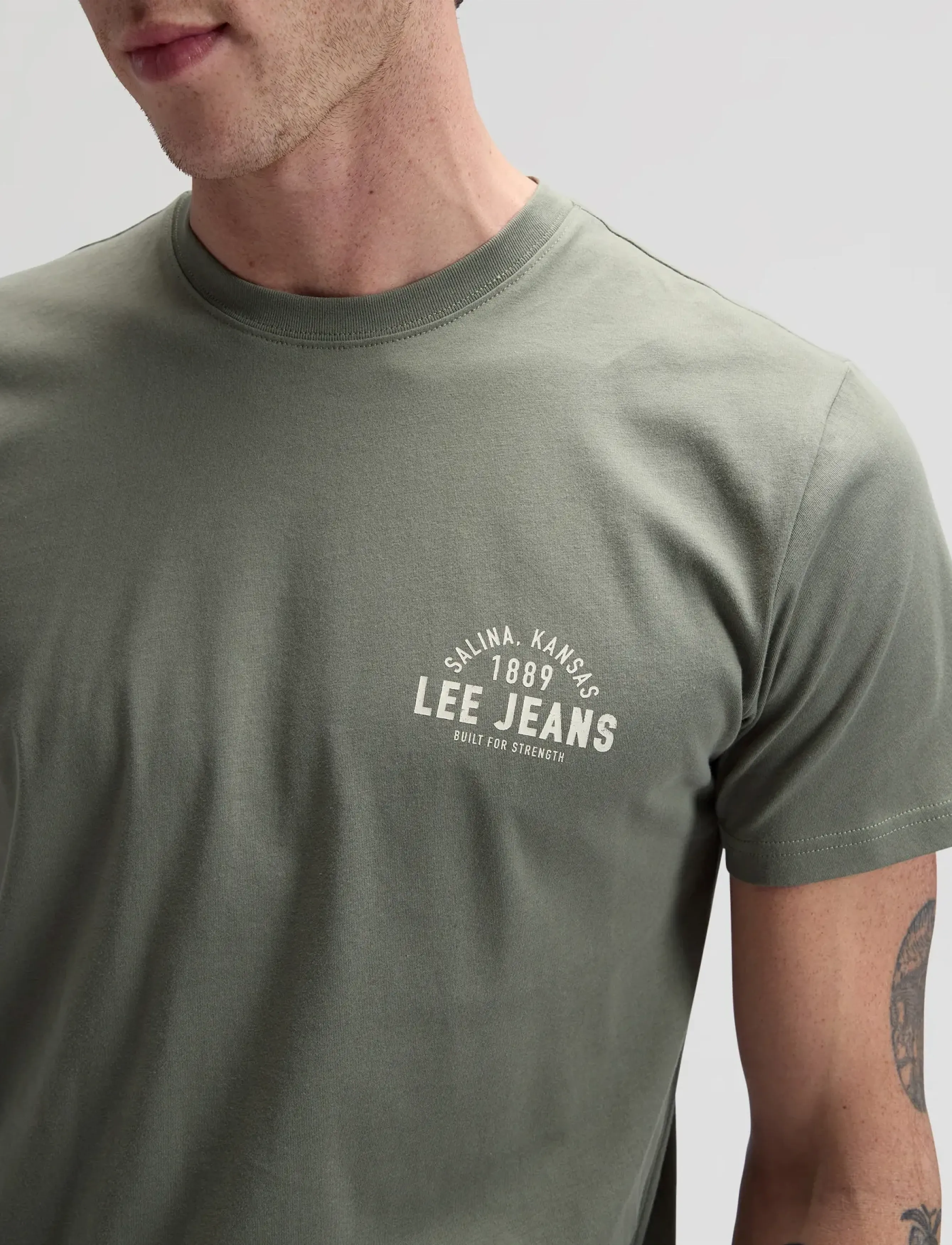 Lee Jeans - SMALL LOGO TEE - laveste priser - mercantile green - 5
