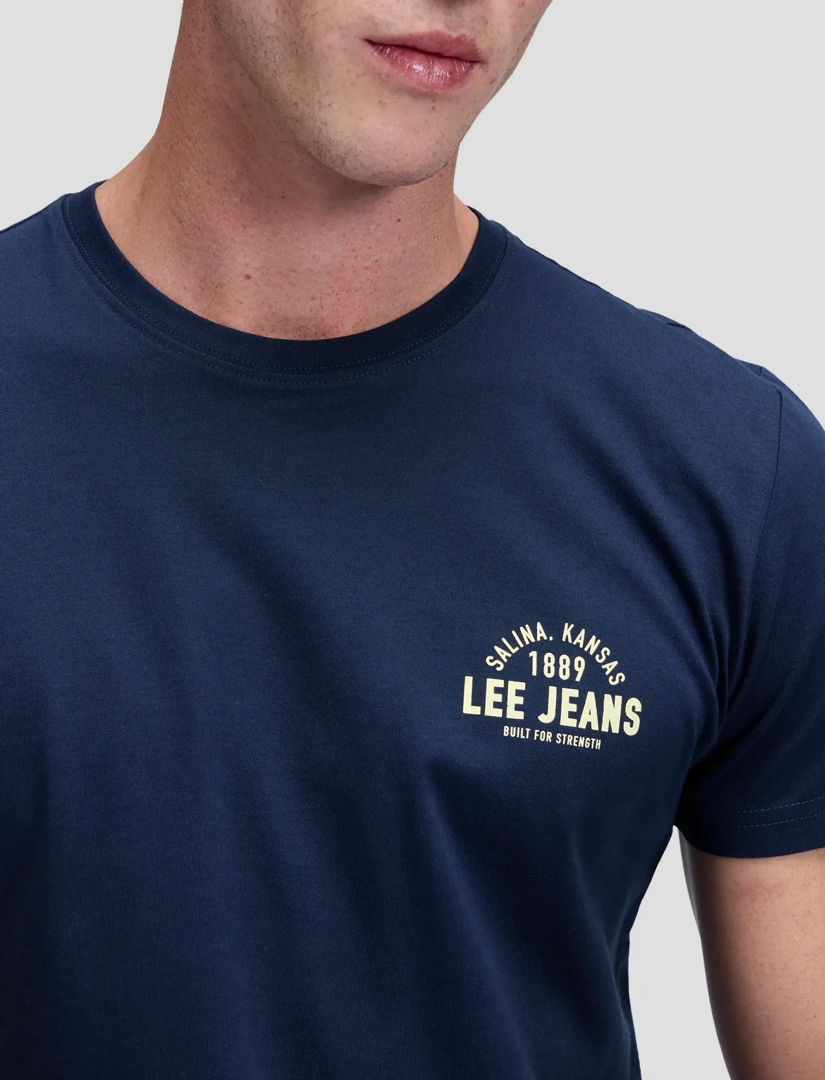 Lee Jeans - SMALL LOGO TEE - madalaimad hinnad - rivet navy - 5