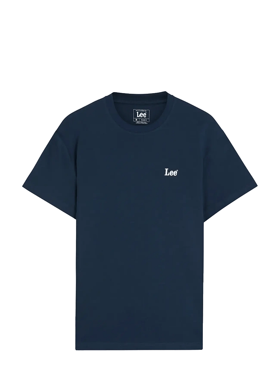 Lee Jeans - SS SMALL LOGO TEE - short-sleeved t-shirts - dress blues - 1