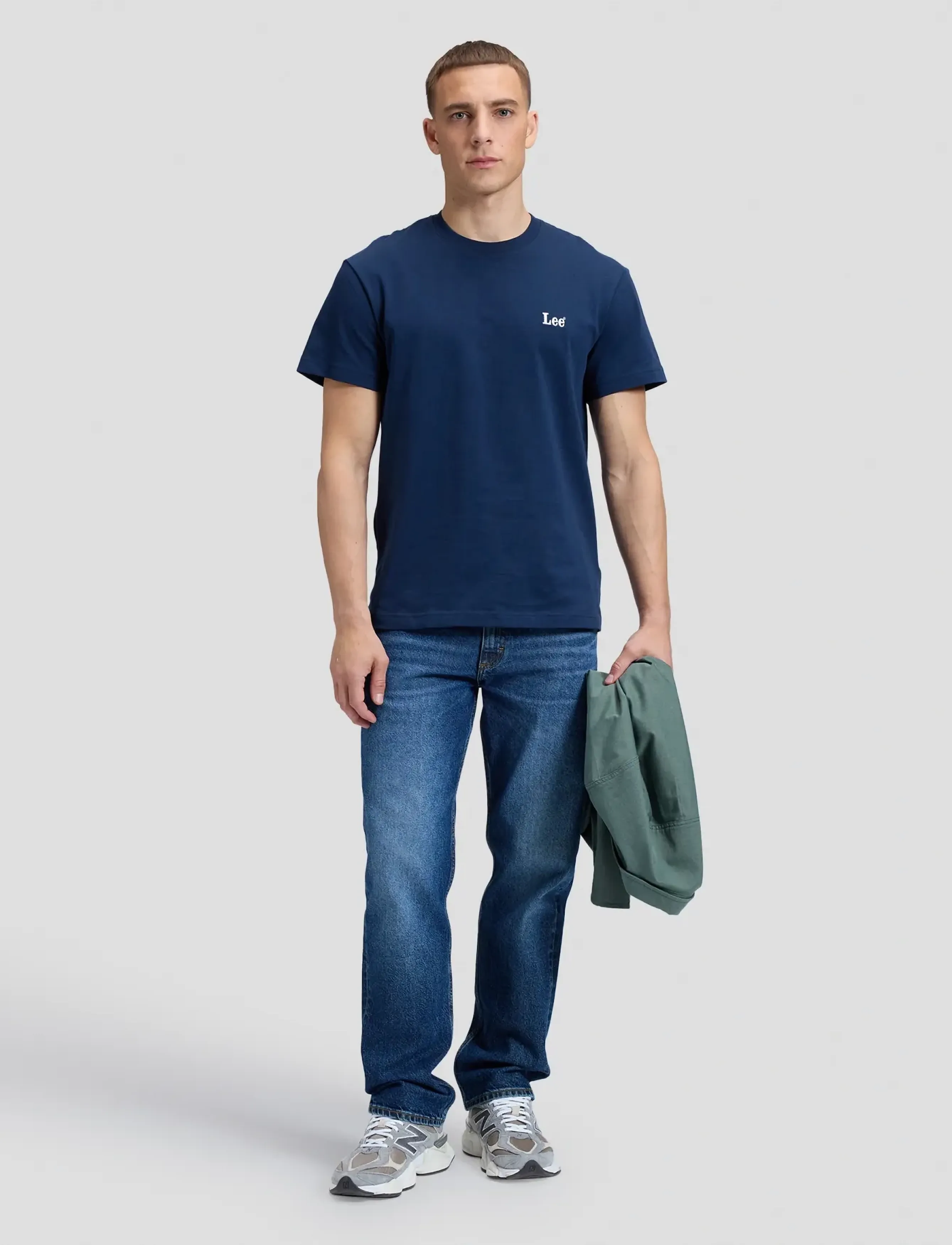 Lee Jeans - SS SMALL LOGO TEE - short-sleeved t-shirts - dress blues - 3
