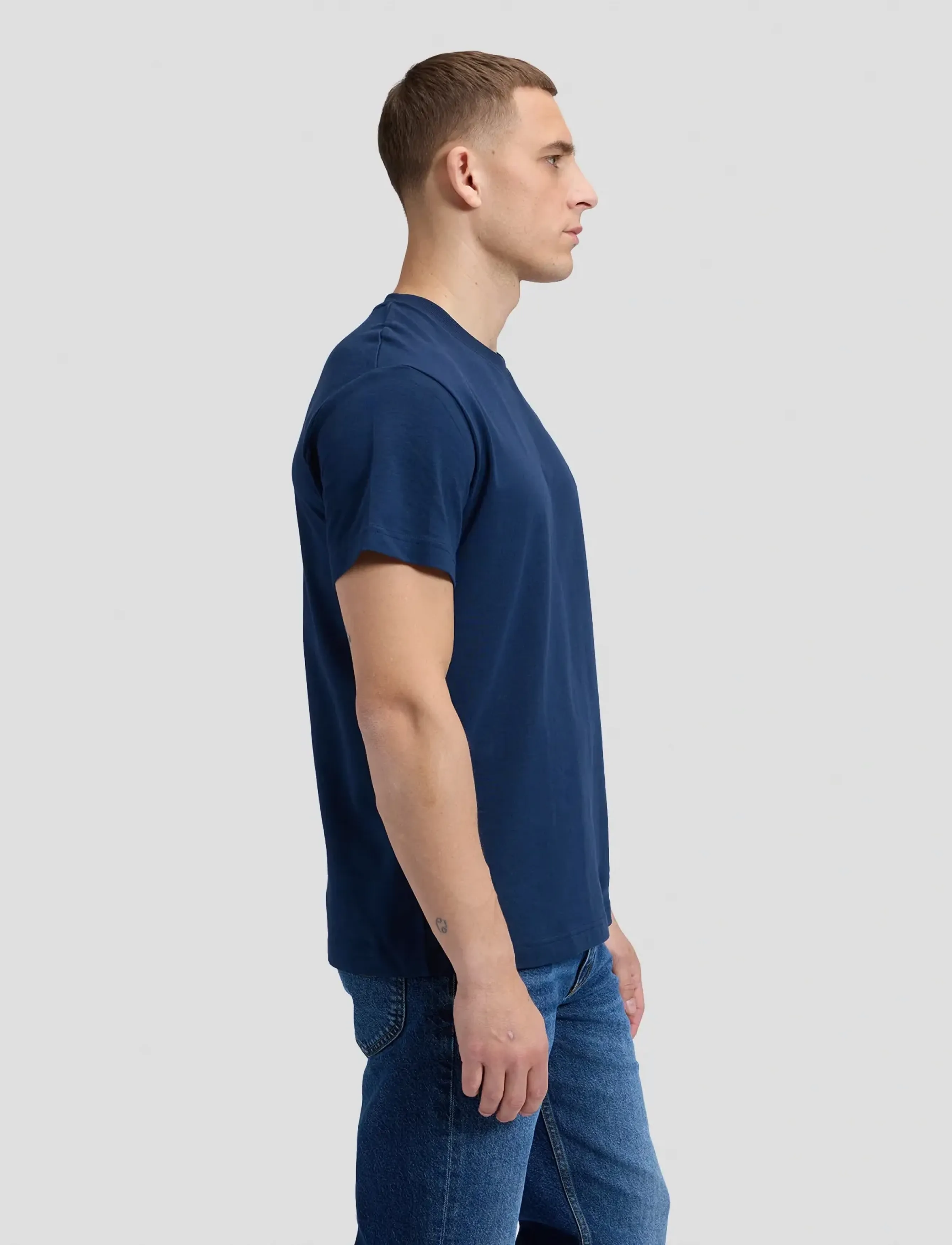 Lee Jeans - SS SMALL LOGO TEE - short-sleeved t-shirts - dress blues - 4