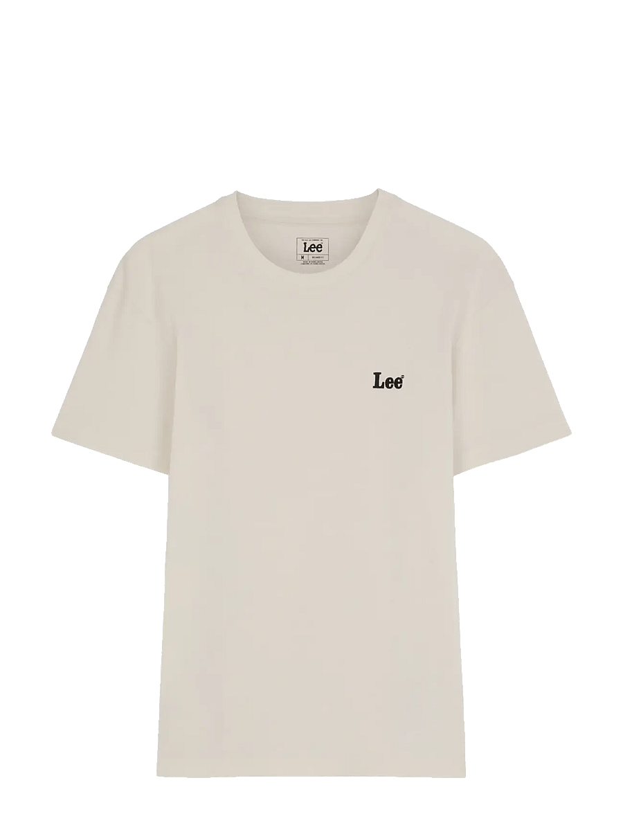 Lee Jeans - SS SMALL LOGO TEE - lühikeste varrukatega t-särgid - ecru - 1