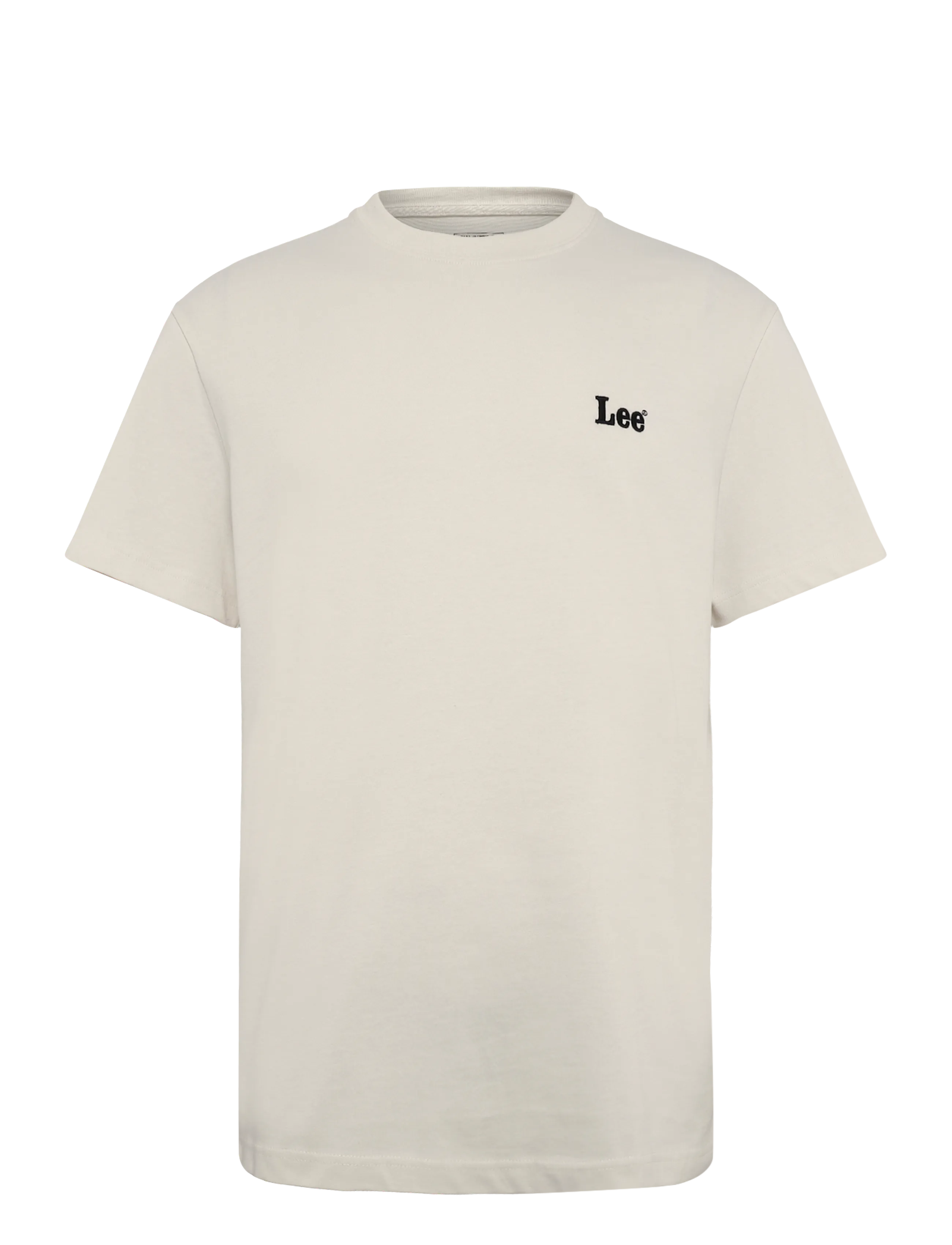 Lee Jeans - SS SMALL LOGO TEE - kortärmade t-shirts - ecru - 1